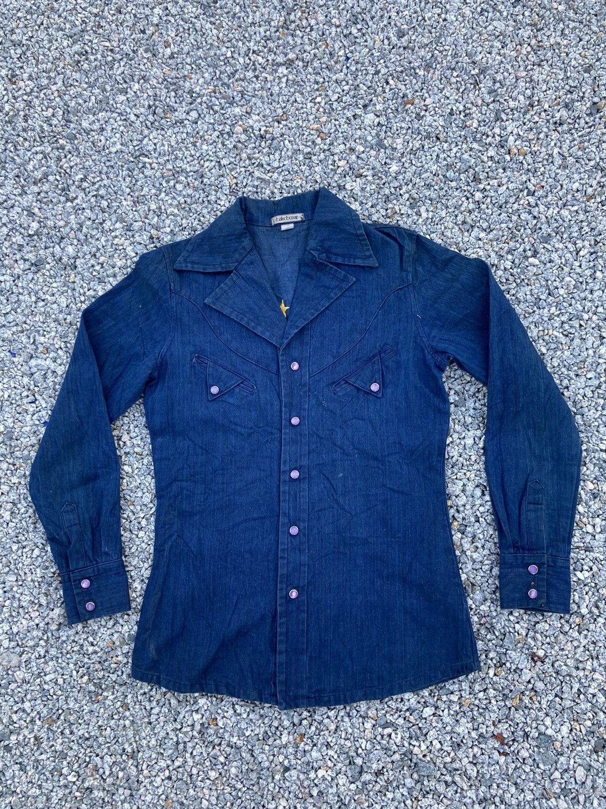 Japanese Brand Lake Leman Denim Western Shirt Size S / US 4 / IT 40 - 2 Thumbnail
