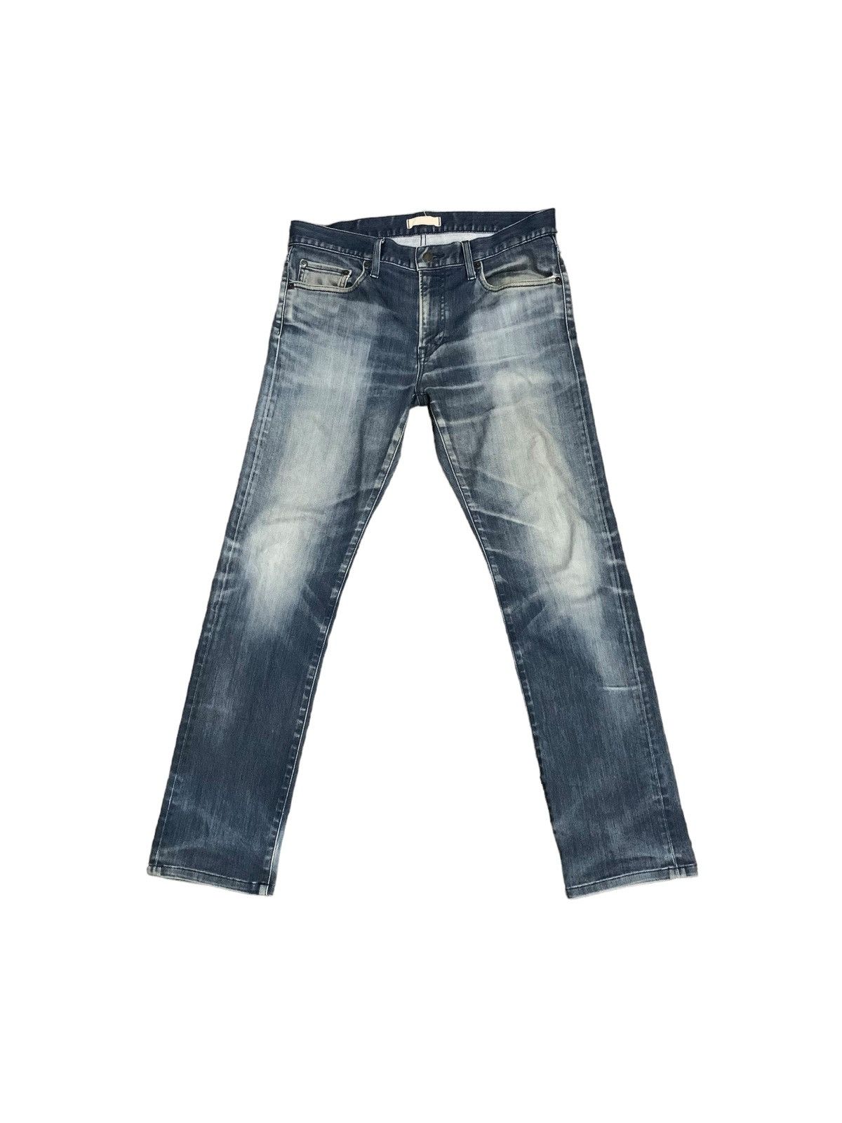 Jun Takahashi × Uniqlo Uniqlo Jun Takashi Blue Mud Wash Jeans Size US 31 - 1 Thumbnail