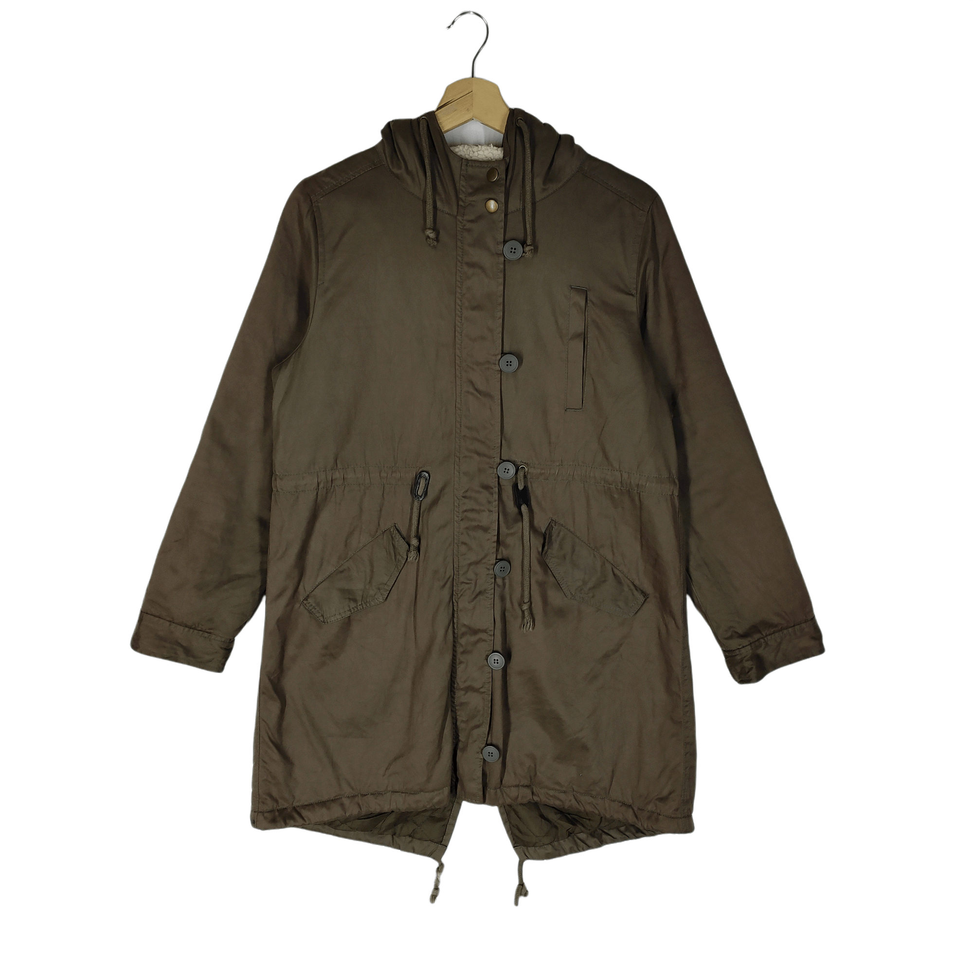 image of Vintage Chocol Raffine Robe Parkas in Army Green, Women's (Size Medium)