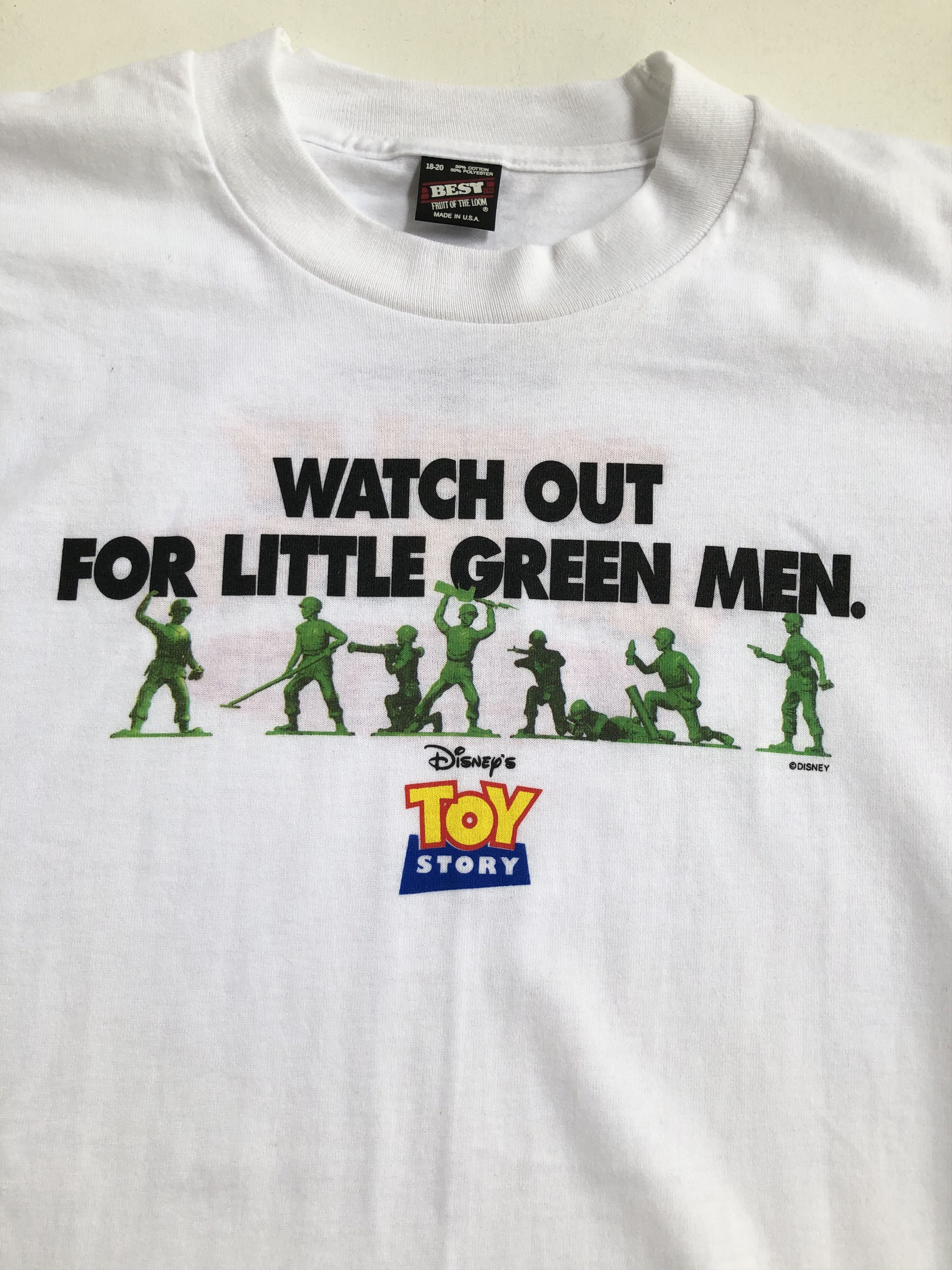 Disney RARE🔥VINTAGE 90’S TOY STORY GREEN SERGEANT TEE Size US S / EU 44-46 / 1 - 3 Thumbnail