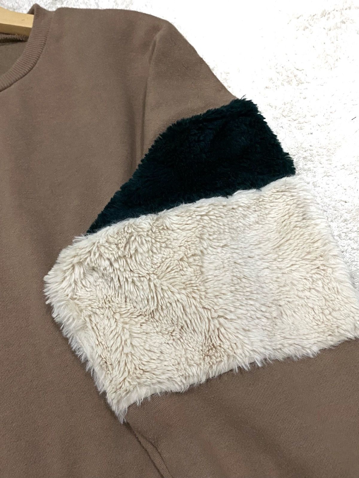 Homespun Knitwear × Japanese Brand OVERSIZES URBANITY (UB) CROPPED TOP FLEECE FUR SWEATSHIRT Size XL / US 12-14 / IT 48-50 - 9 Thumbnail