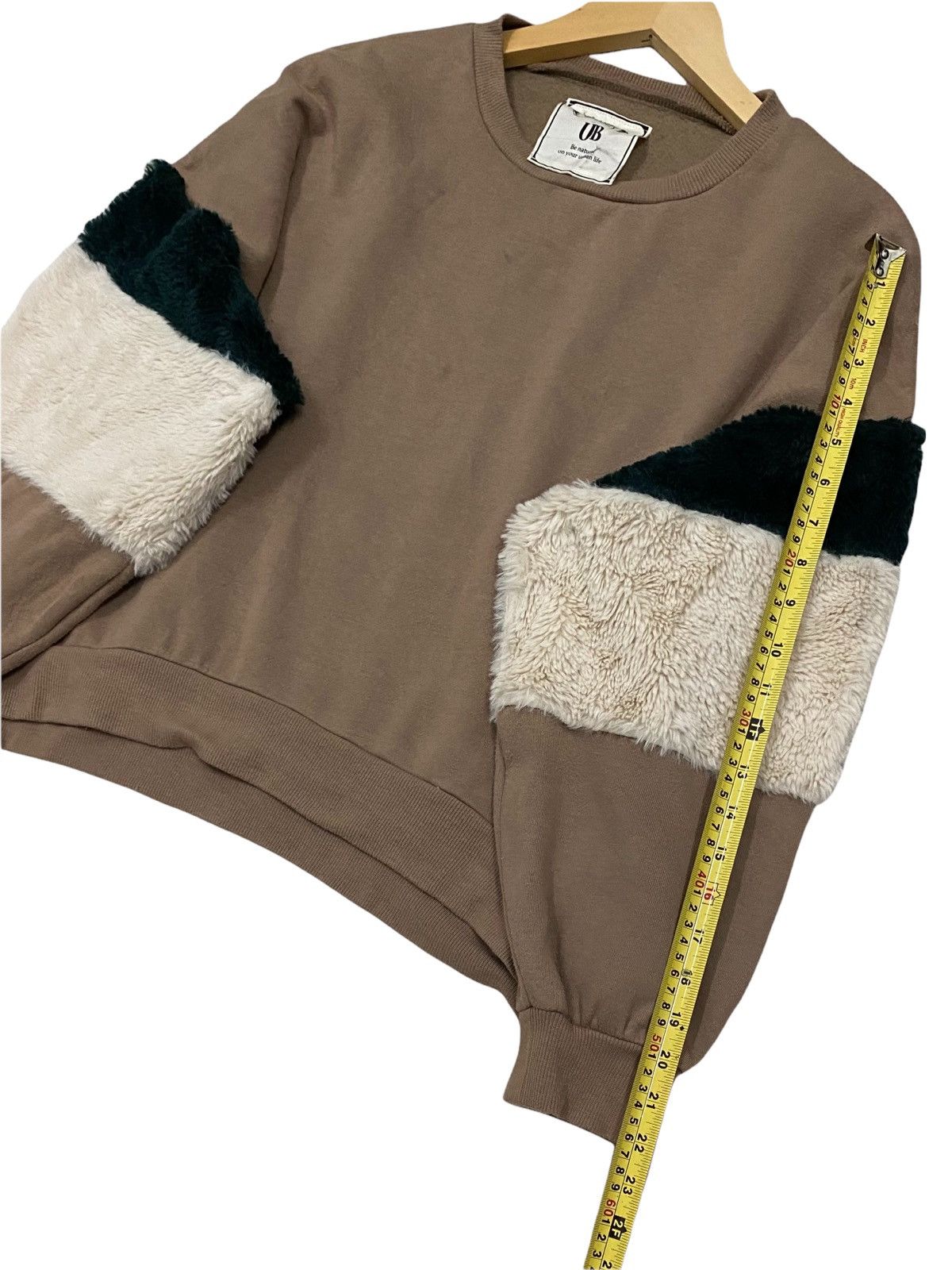Homespun Knitwear × Japanese Brand OVERSIZES URBANITY (UB) CROPPED TOP FLEECE FUR SWEATSHIRT Size XL / US 12-14 / IT 48-50 - 19 Thumbnail