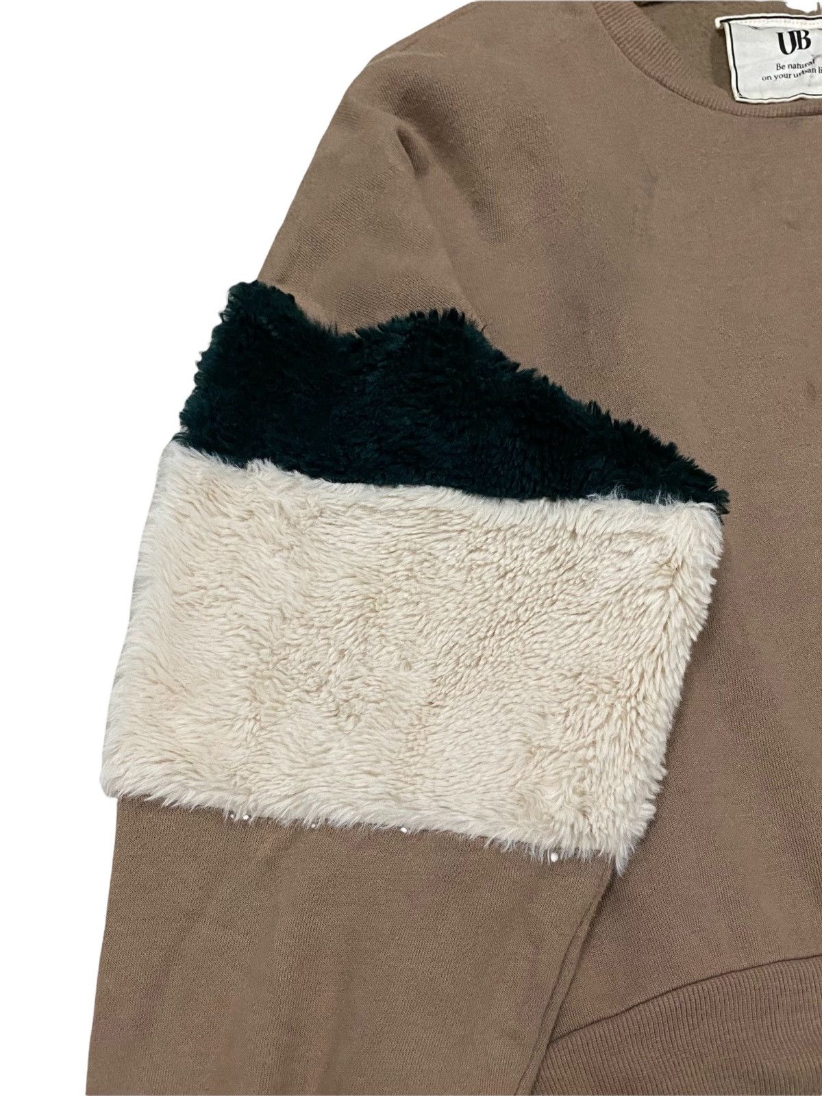 Homespun Knitwear × Japanese Brand OVERSIZES URBANITY (UB) CROPPED TOP FLEECE FUR SWEATSHIRT Size XL / US 12-14 / IT 48-50 - 8 Thumbnail