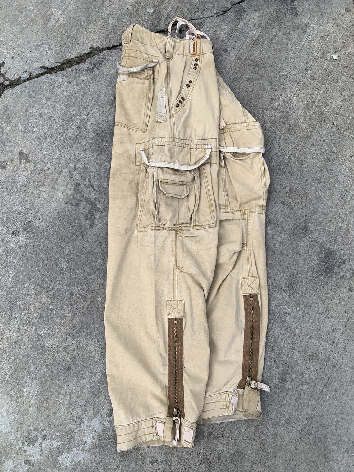 Japanese Brand Tom & ashley tactical multipocket bondage cargo zipper pants Size US 34 / EU 50 - 4 Thumbnail