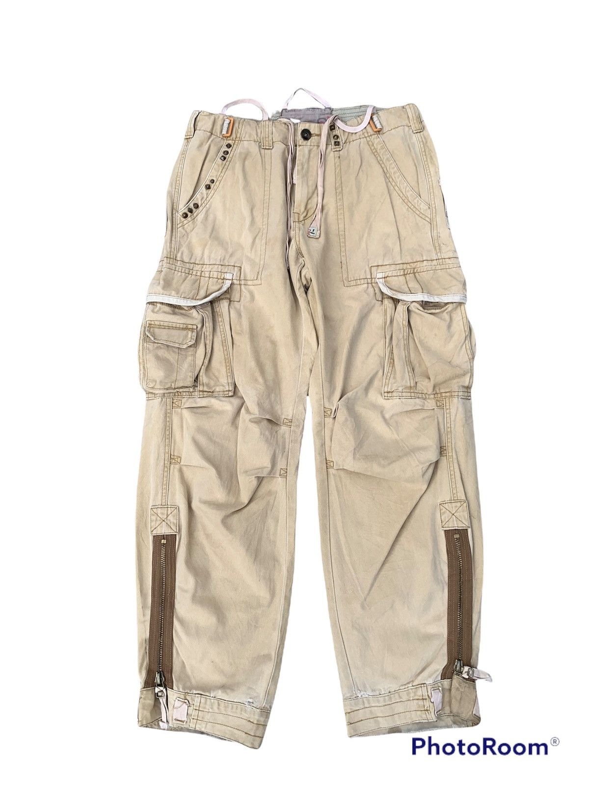 Japanese Brand Tom & ashley tactical multipocket bondage cargo zipper pants Size US 34 / EU 50 - 1 Thumbnail