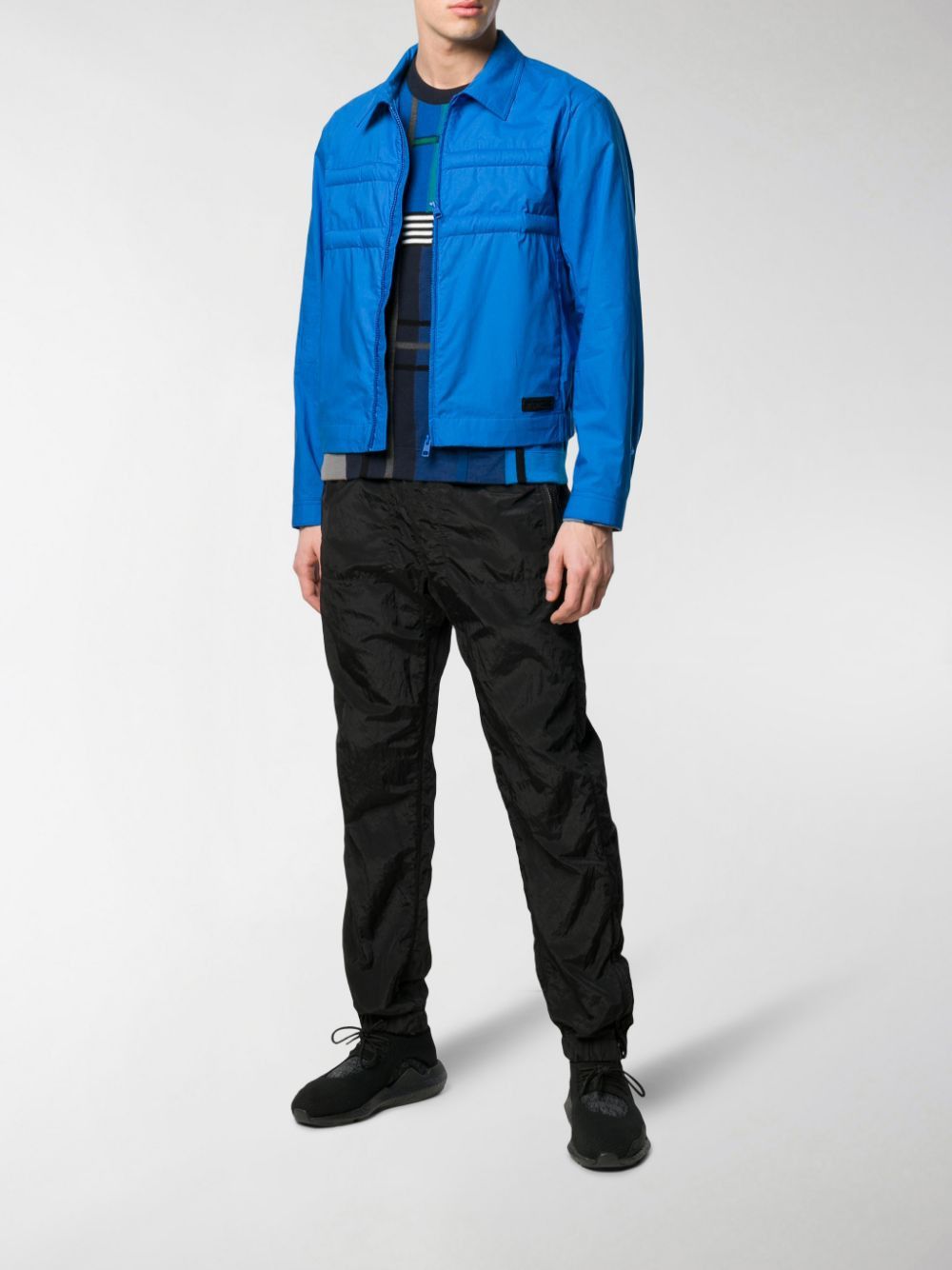 Moncler MONCLER GENIUS 5 Doodle blue quilted down jacket - XL / 4 Size US XL / EU 56 / 4 - 4 Thumbnail