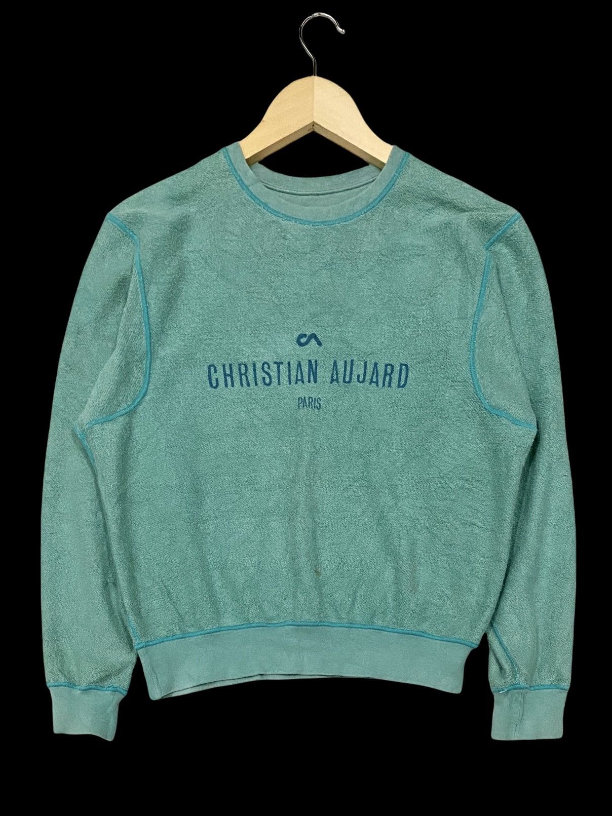 Other × Vintage VTG CHRISTIAN AUJARD PARIS RIVERSIBLE CROPPED SWEATSHIRT Size US S / EU 44-46 / 1 - 2 Thumbnail