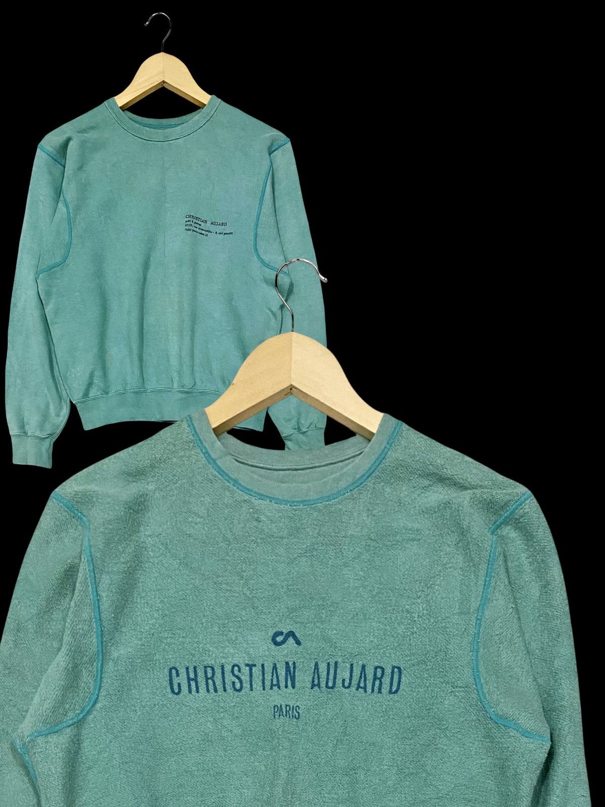 Other × Vintage VTG CHRISTIAN AUJARD PARIS RIVERSIBLE CROPPED SWEATSHIRT Size US S / EU 44-46 / 1 - 1 Thumbnail