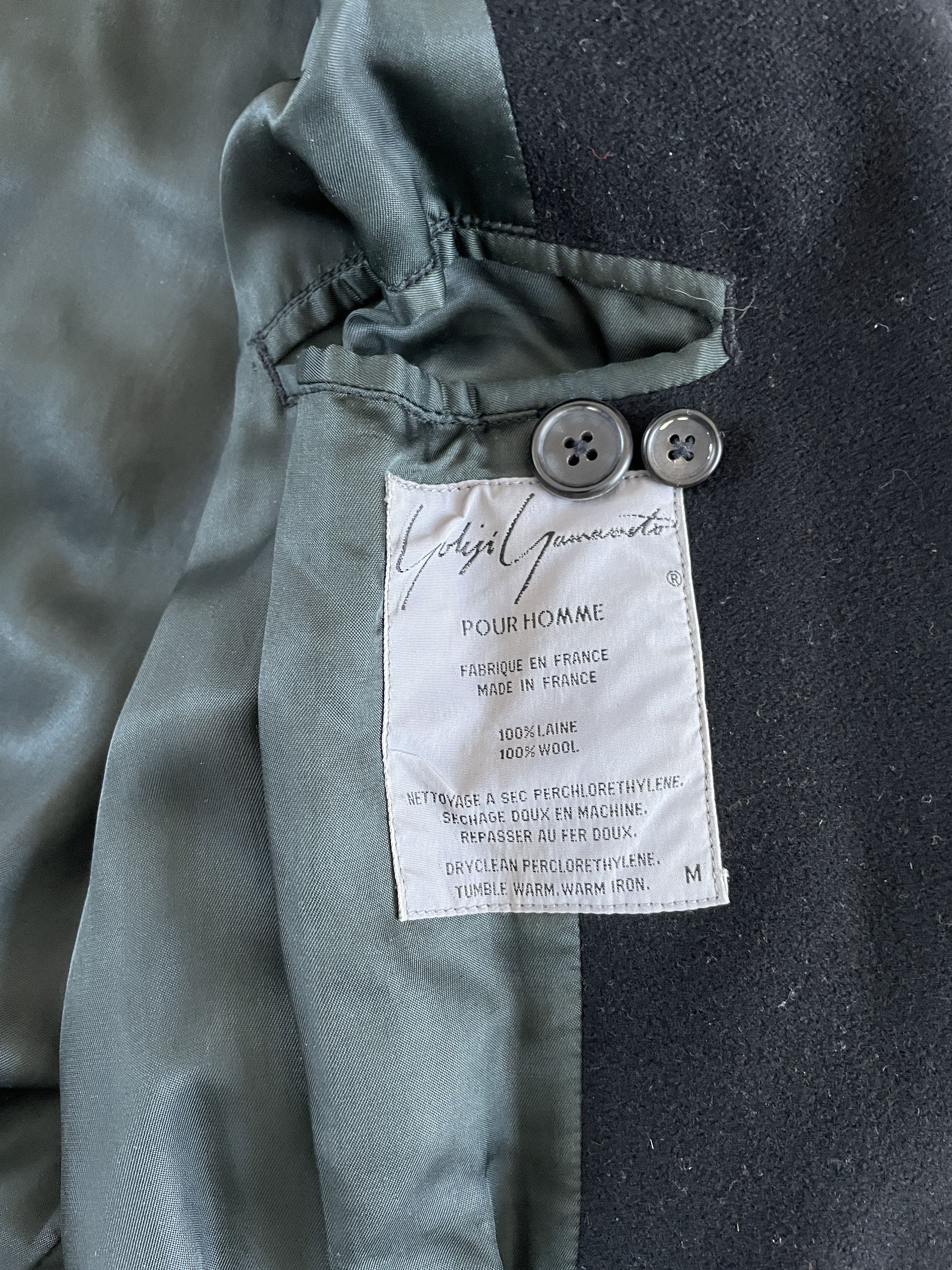Yohji Yamamoto Yohji Yamamoto Pour Homme Soft Wool Coat Size US M / EU 48-50 / 2 - 8 Thumbnail