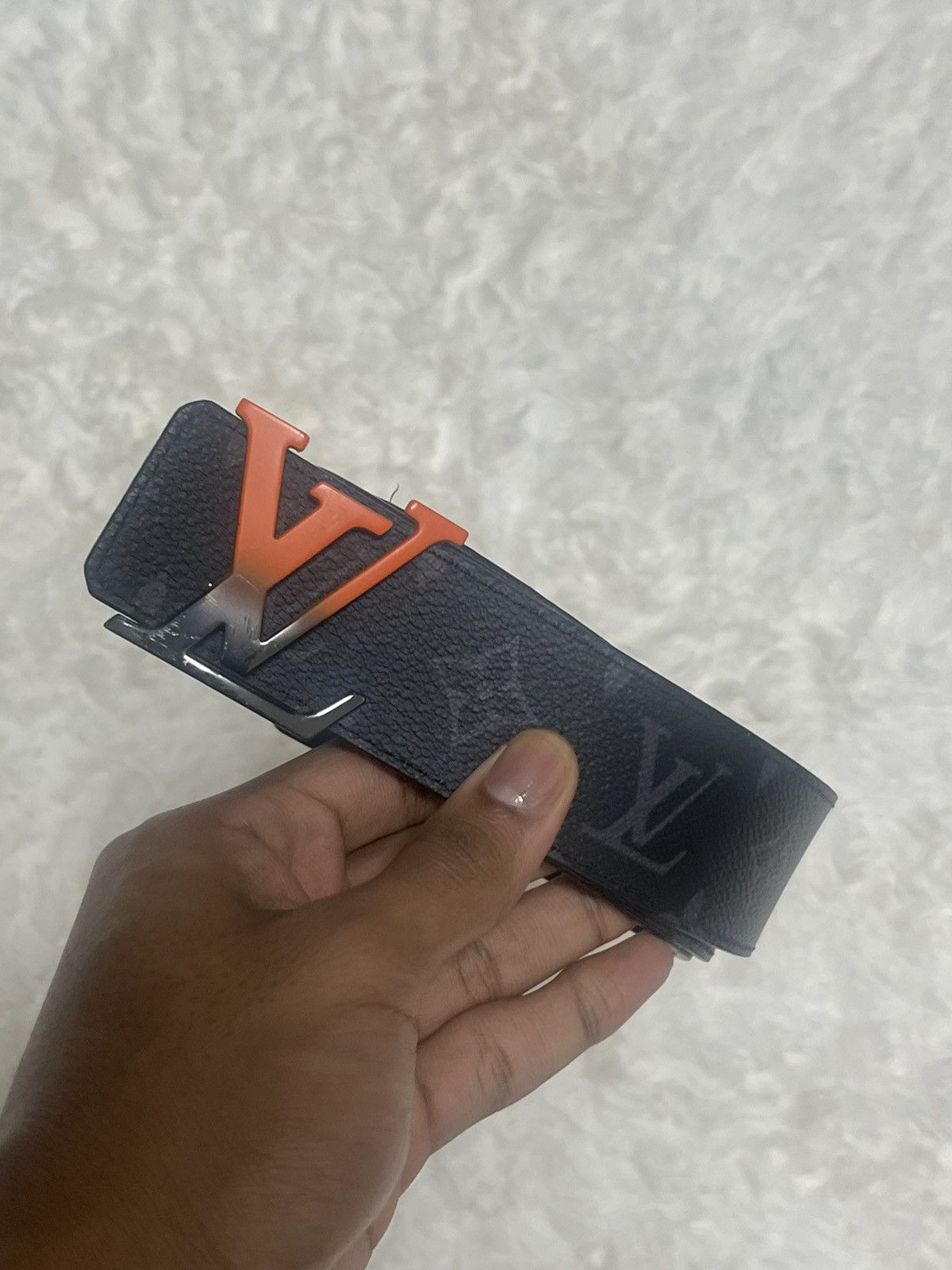 image of Louis Vuitton X Virgil Abloh Shape 40Mm Monogram Belt in Black, Men's (Size 32)