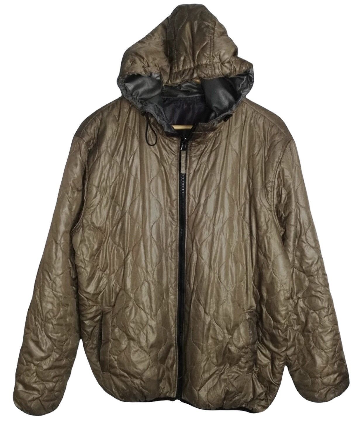 Japanese Brand multicolour quilted hoodie reversible jacket Size US XL / EU 56 / 4 - 2 Thumbnail