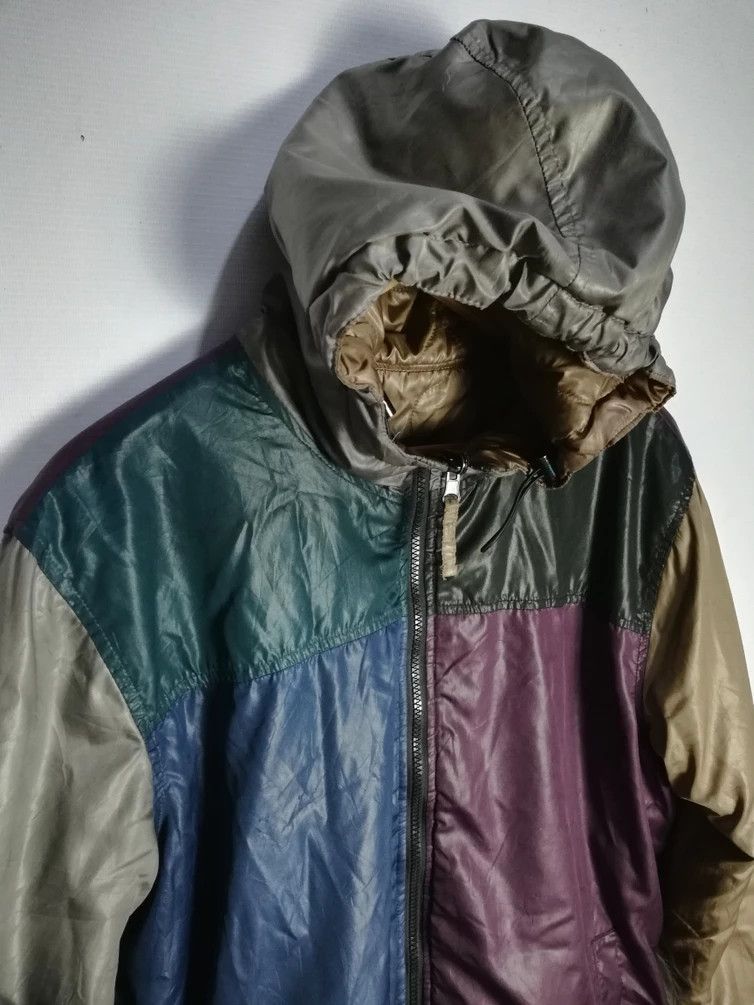 Japanese Brand multicolour quilted hoodie reversible jacket Size US XL / EU 56 / 4 - 4 Thumbnail