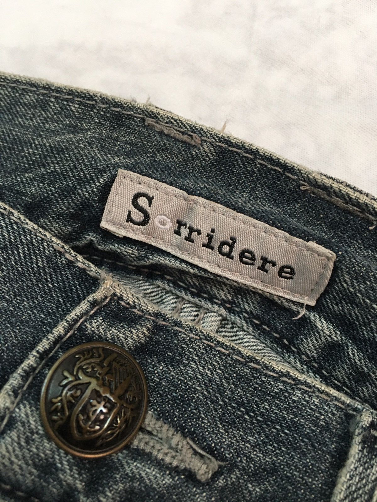 Art Comes First × Japanese Brand 🔥SICK🔥Thrashed Sorridere Art Distressed Denim Pants Size US 32 / EU 48 - 6 Thumbnail