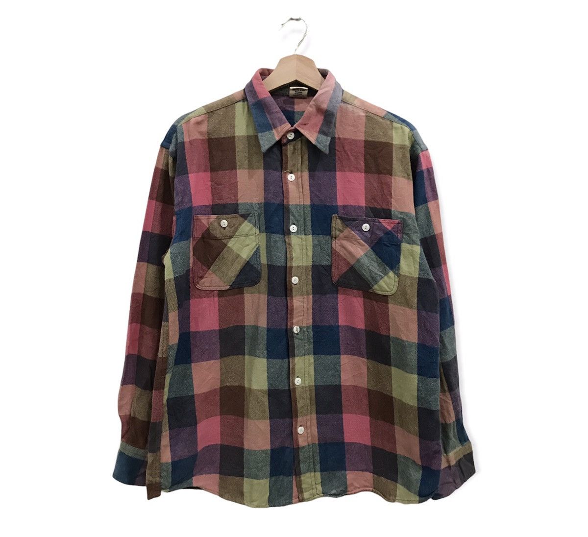 image of Magic Square Multicolour Flannel Shirt, Men's (Size Medium)