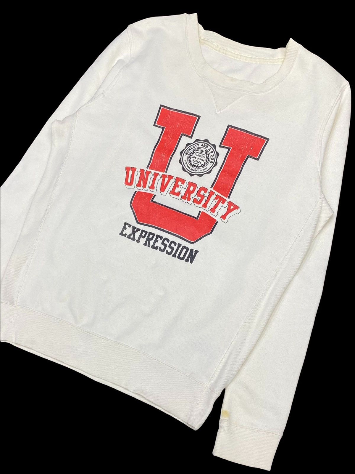 Other UNIVERSITY EMPRESSION HONESTY AND ARDOR SPELLOUT SWEATSHIRT Size US S / EU 44-46 / 1 - 4 Thumbnail