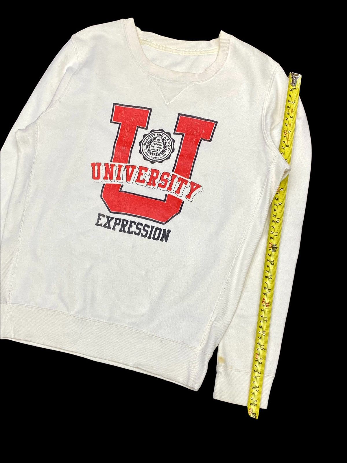 Other UNIVERSITY EMPRESSION HONESTY AND ARDOR SPELLOUT SWEATSHIRT Size US S / EU 44-46 / 1 - 12 Thumbnail