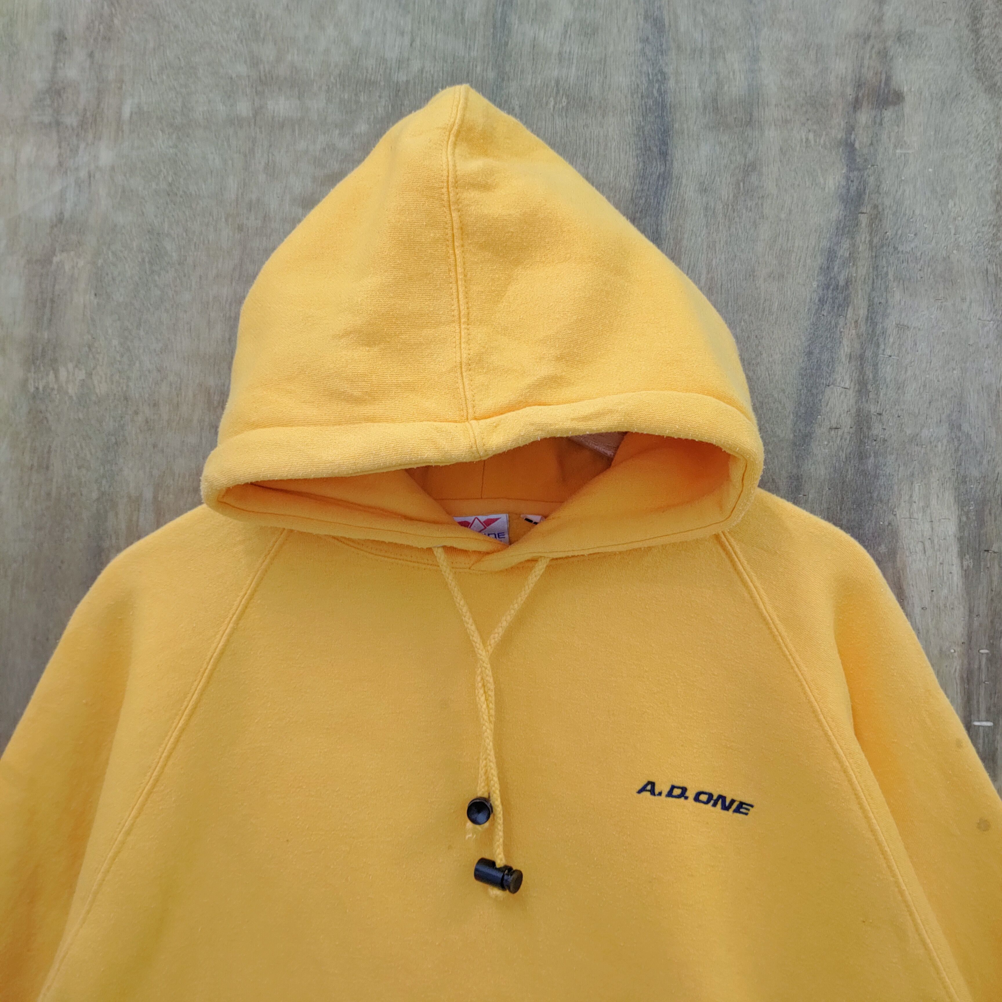 Designer × Japanese Brand VINTAGE A.D.ONE YELLOW SWEATSHIRT HOODIE Size US L / EU 52-54 / 3 - 2 Thumbnail