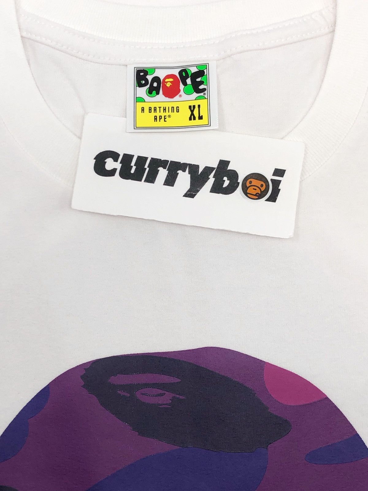 Bape BAPE Color Camo Big Ape Head T-Shirt White/Purple Size US XL / EU 56 / 4 - 6 Thumbnail