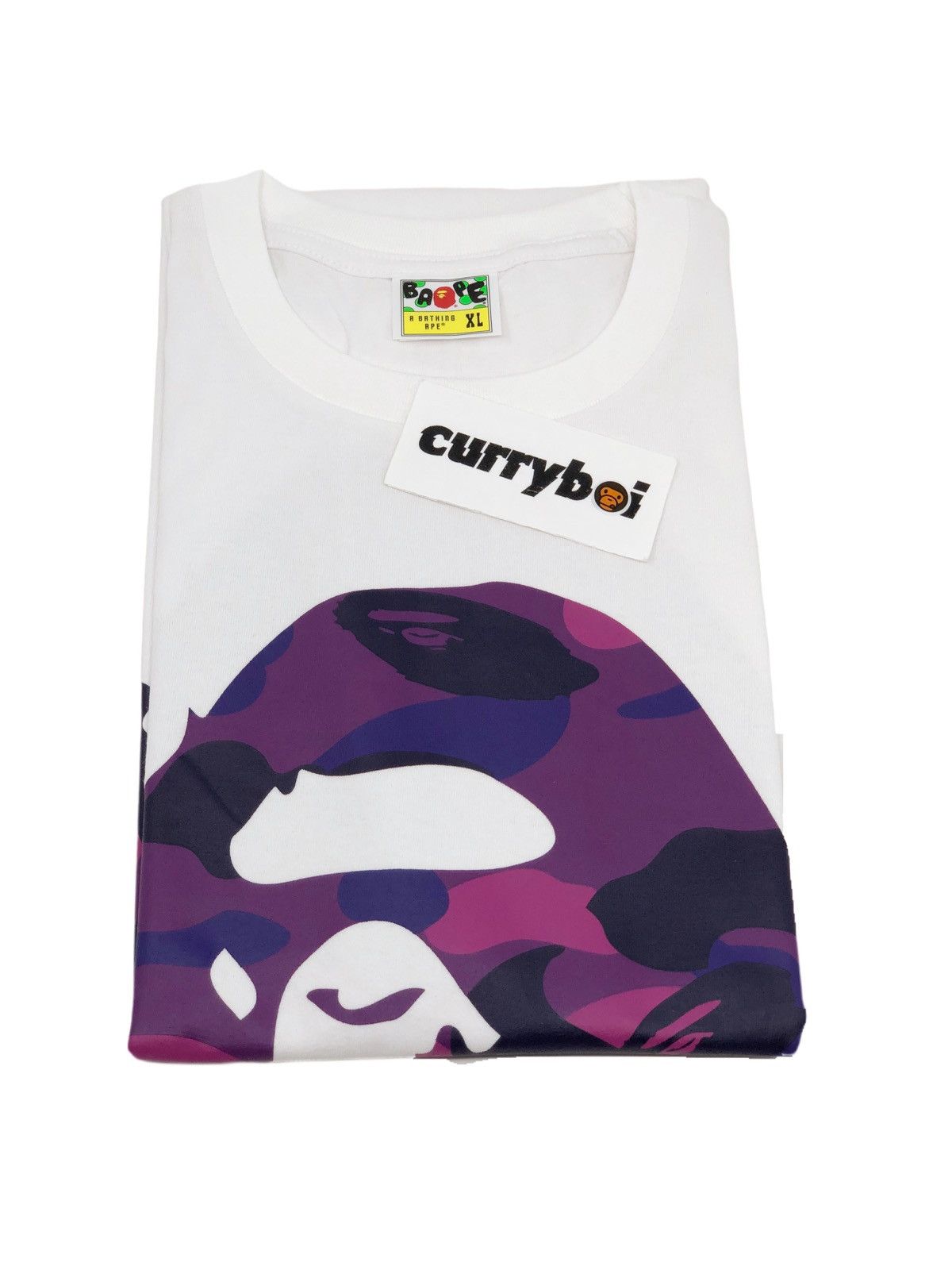 Bape BAPE Color Camo Big Ape Head T-Shirt White/Purple Size US XL / EU 56 / 4 - 4 Thumbnail
