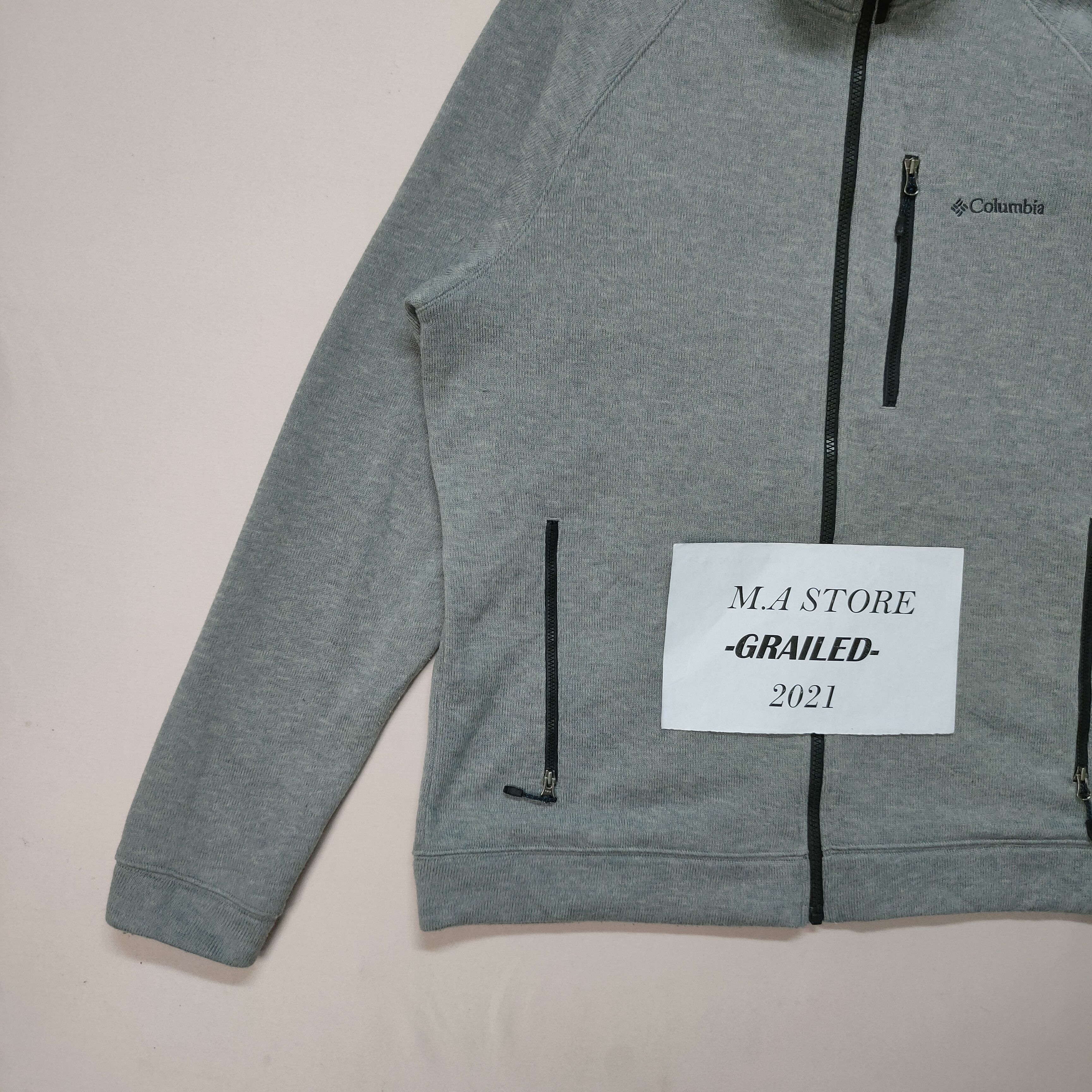 Columbia Vintage Columbia Embroidery Small Logo Sweater Jacket Size US L / EU 52-54 / 3 - 3 Thumbnail