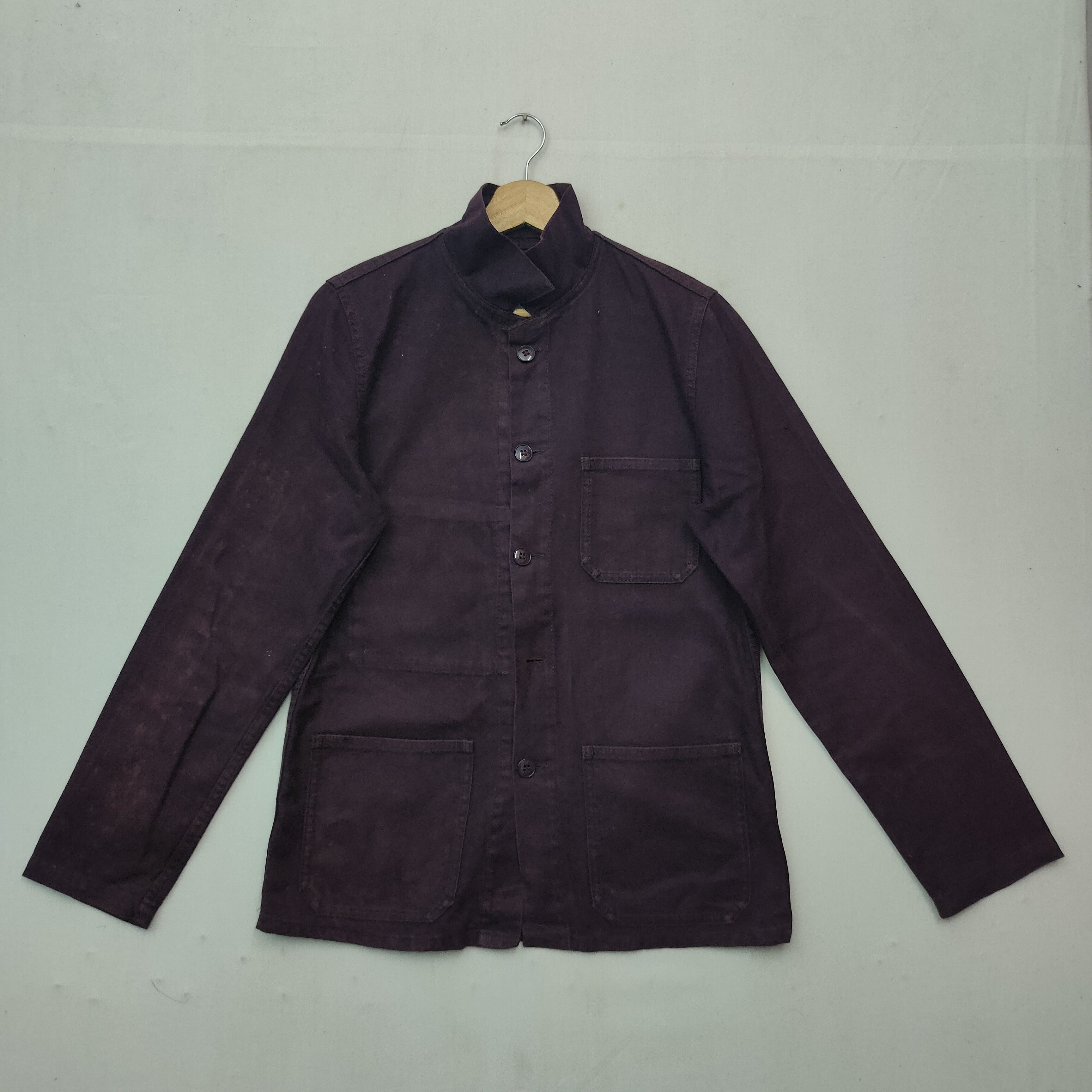 image of Cabane De Zucca x Issey Miyake Vintage Zucca Travail Chore Faded Workwear Jacket in Faded Purple Wh