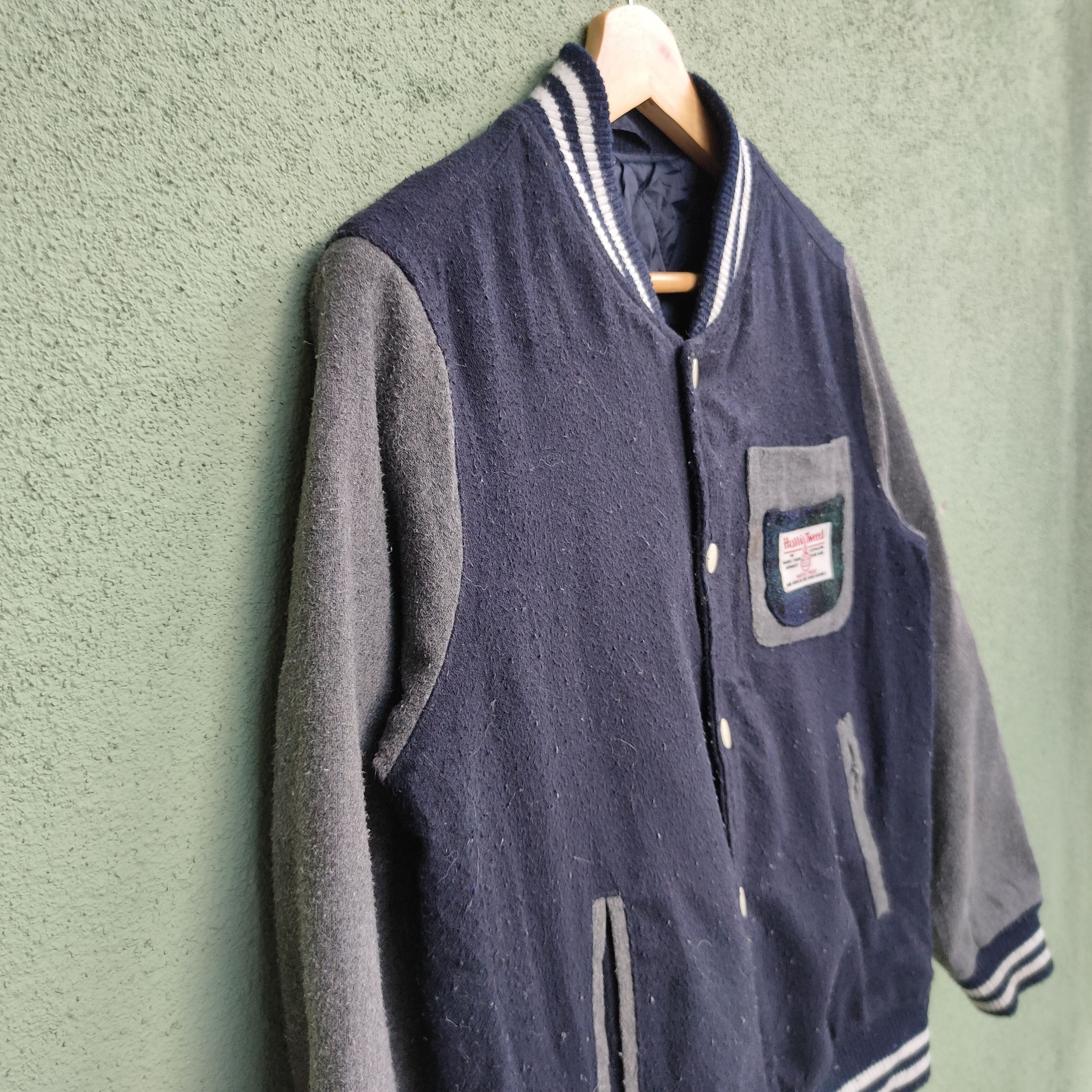Harris Tweed Vintage Harris Tweed Authority Button Ups Varsity Jacket Size US S / EU 44-46 / 1 - 5 Thumbnail