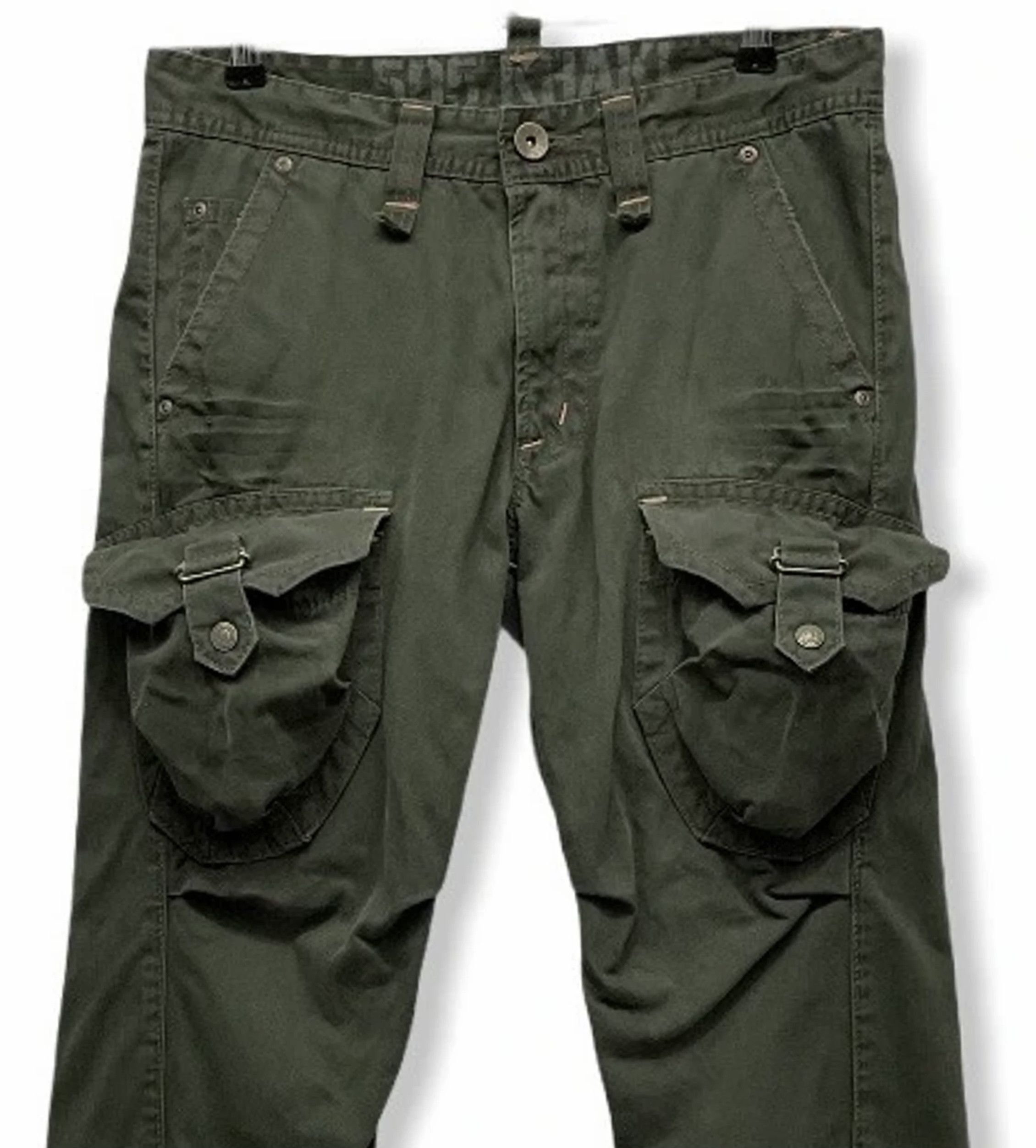 image of Edwin x Green Fyekhaki 3D Pocket Bush Cargo Pants Travis Scott Style in Green, Men's (Size 31)