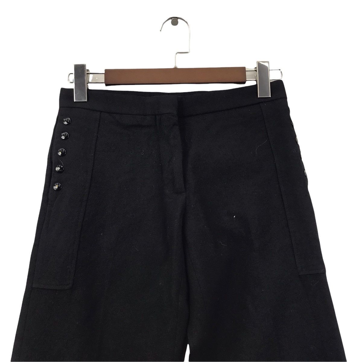 Helmut Lang HELMUT LANG ITALY Button Pocket Wool Casual Black Trousers Size US 27 - 2 Thumbnail