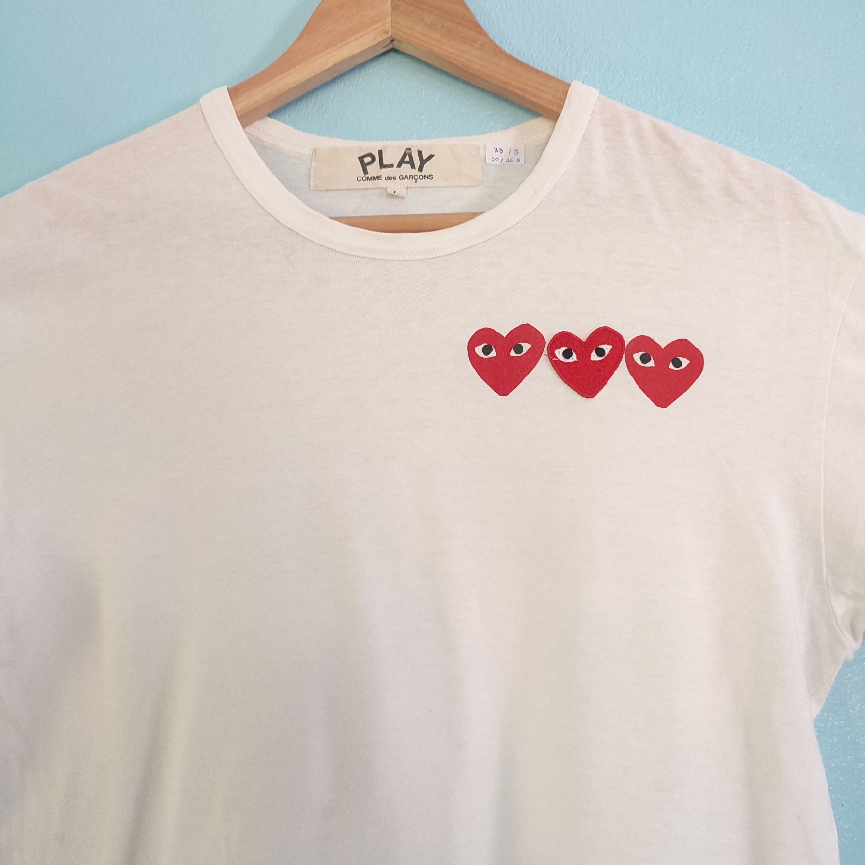 Comme des Garcons × Japanese Brand × Vintage Comme Des Garcons PLAY Japanese Brand Logo Design Tshirt Size US L / EU 52-54 / 3 - 2 Thumbnail