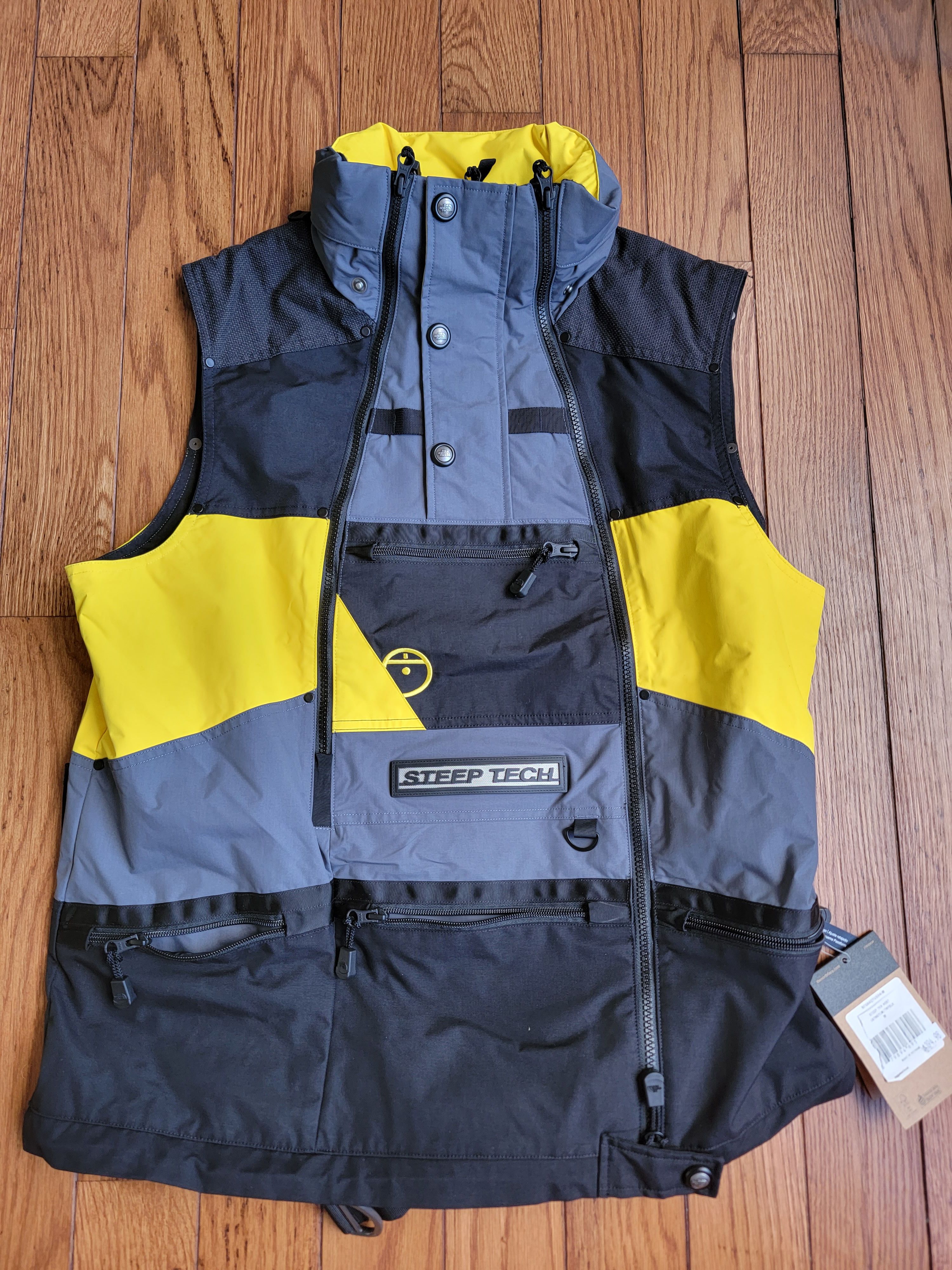 トップス steep tech vest Ssize The North Face Men's Steep Tech Vest, Light Yellow/TNF Black