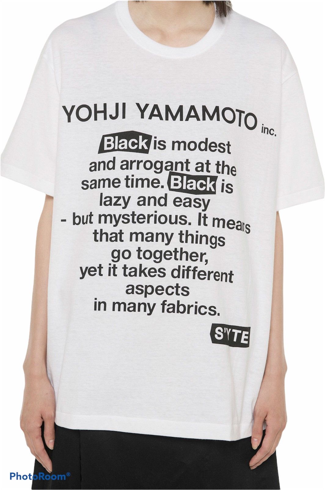 BLACK IS MODEST」MESSAGE T-SHIRT(M Black x Black): S'YTE｜THE SHOP