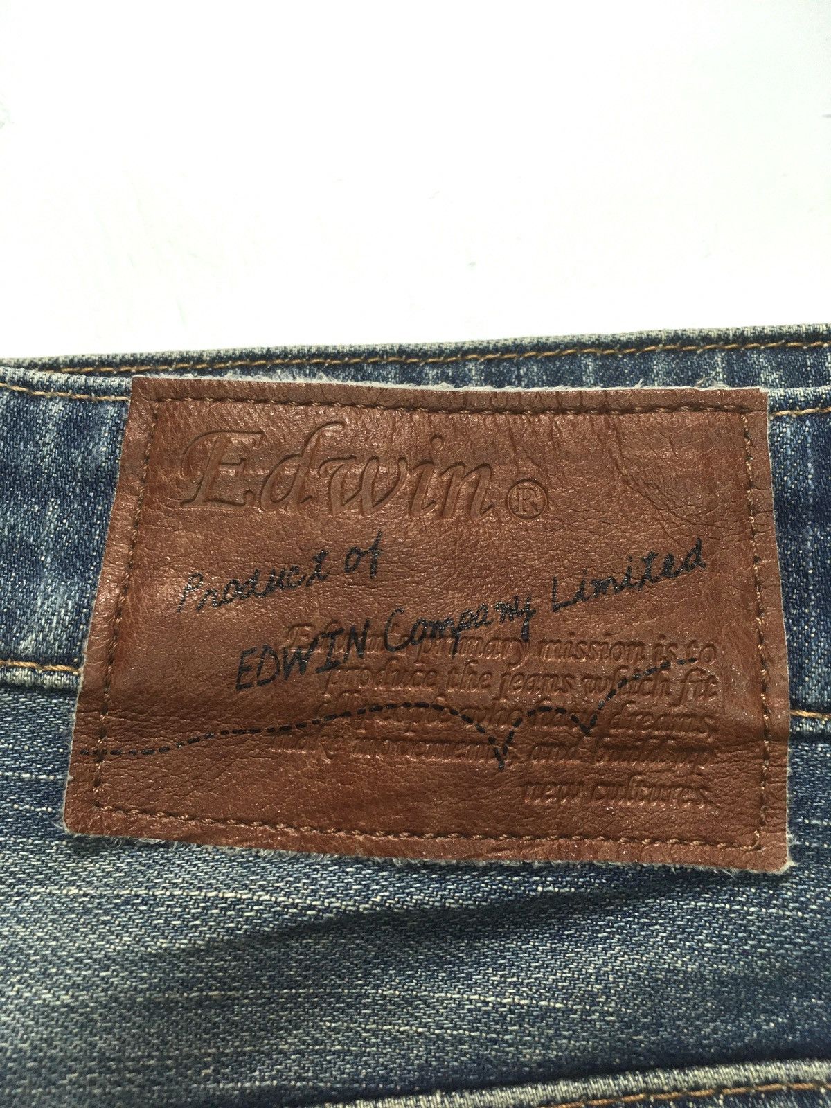 Edwin × Vintage Vintage Edwin company limited distressed denim japan Size US 31 - 15 Thumbnail