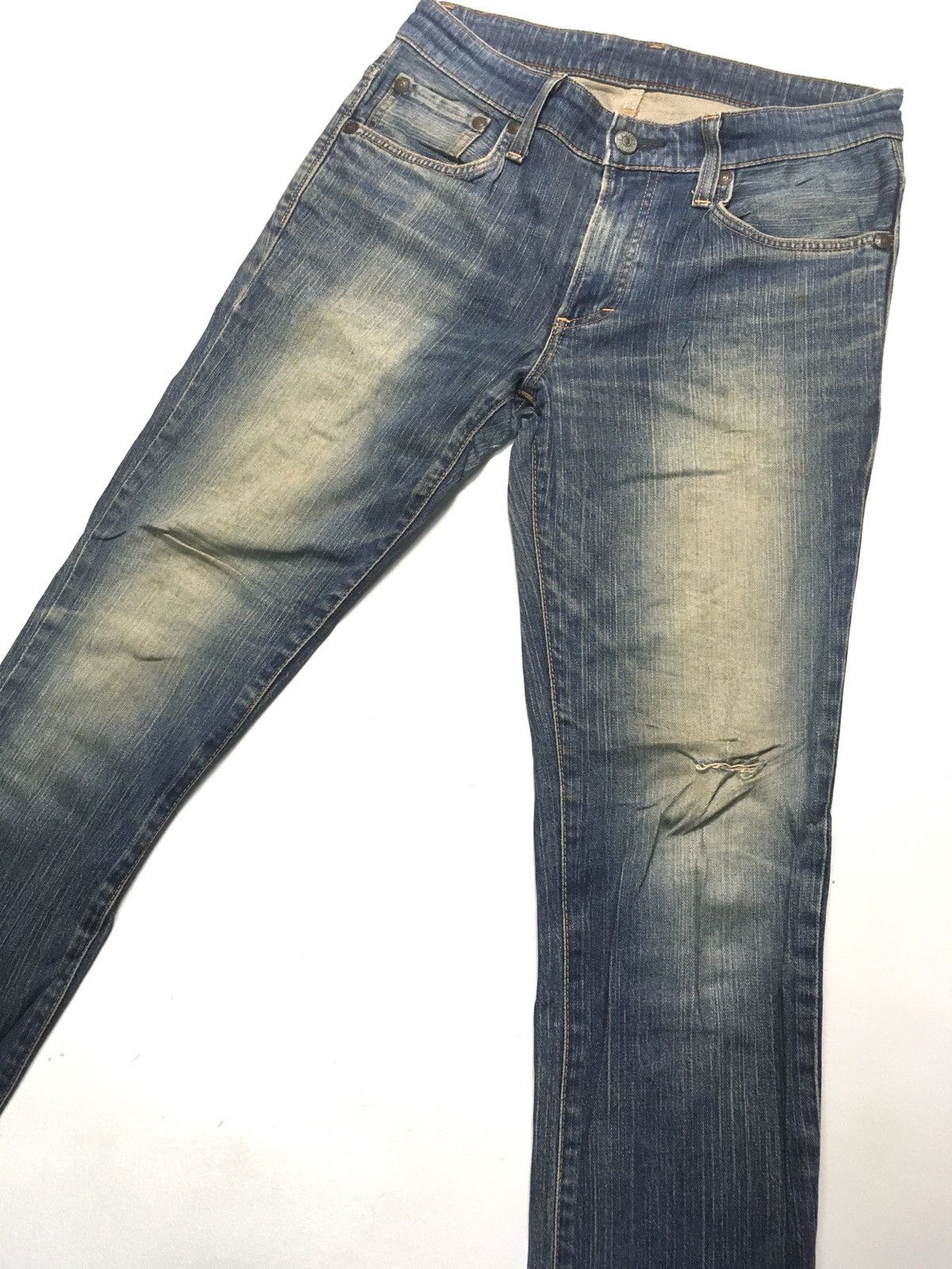 Edwin × Vintage Vintage Edwin company limited distressed denim japan Size US 31 - 6 Thumbnail