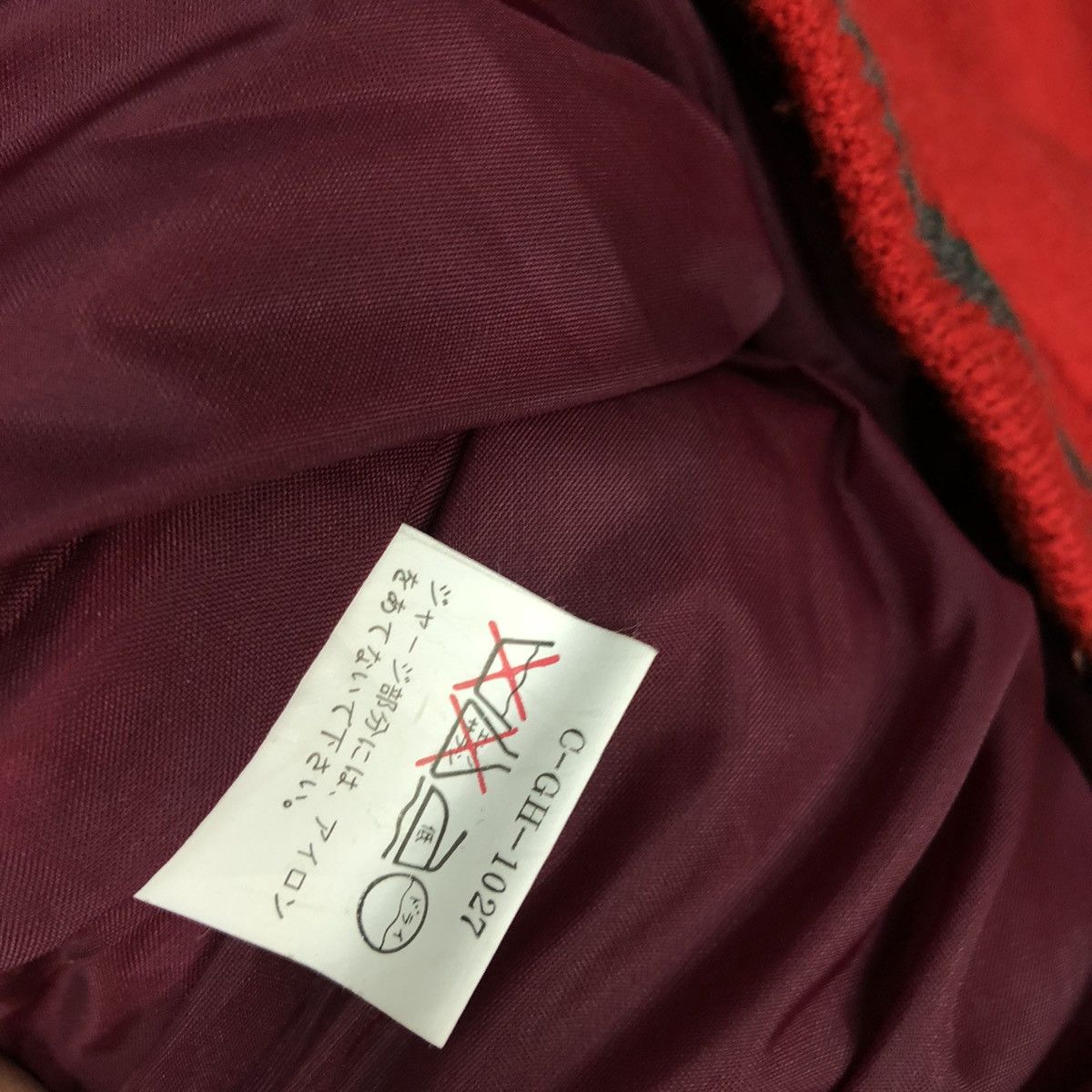 Japanese Brand Japan plain Red Varsity Jacket #3731 Size US M / EU 48-50 / 2 - 13 Thumbnail