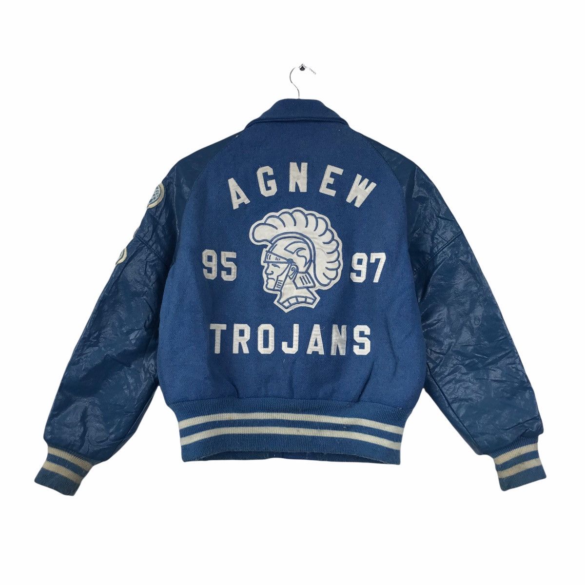 Vintage Vintage AGNEW TROJANS JESSICA USA De Long University Leathe Size US L / EU 52-54 / 3 - 2 Thumbnail
