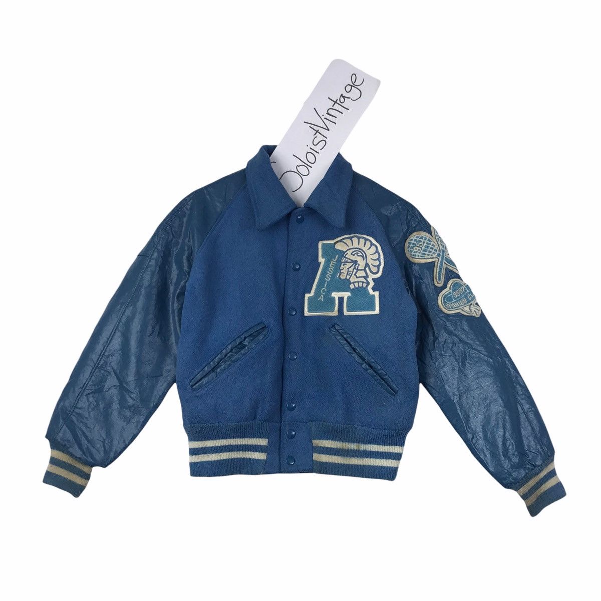 Vintage Vintage AGNEW TROJANS JESSICA USA De Long University Leathe Size US L / EU 52-54 / 3 - 1 Thumbnail