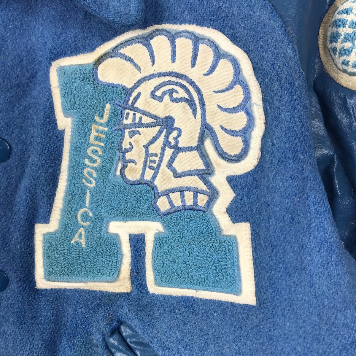 Vintage Vintage AGNEW TROJANS JESSICA USA De Long University Leathe Size US L / EU 52-54 / 3 - 7 Thumbnail