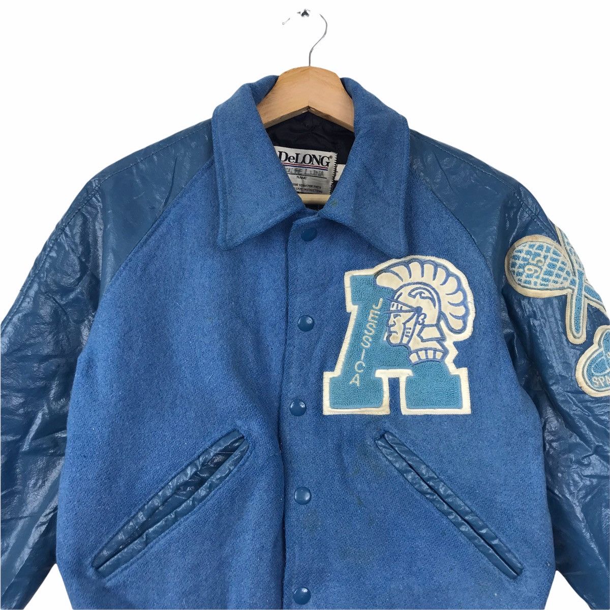 Vintage Vintage AGNEW TROJANS JESSICA USA De Long University Leathe Size US L / EU 52-54 / 3 - 3 Thumbnail