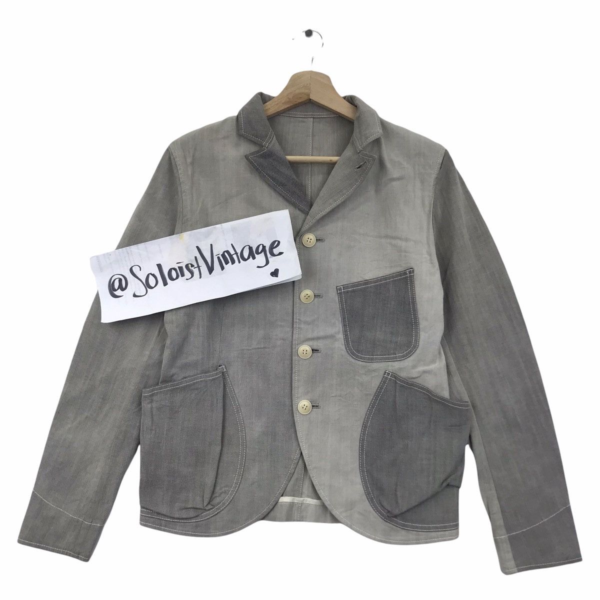 Yohji Yamamoto YOHJI YAMAMOTO Y’S Japan Designer Patchwork Fancy Jacket Size US S / EU 44-46 / 1 - 1 Thumbnail