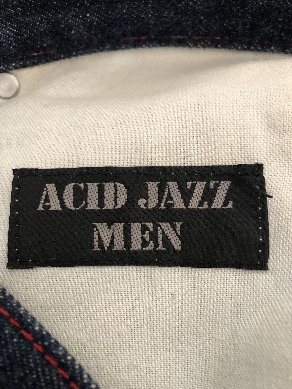 Vintage 90s Acid Jazz Men Japan Zigzag Patchwork Cropped Denim Size US 31 - 21 Thumbnail