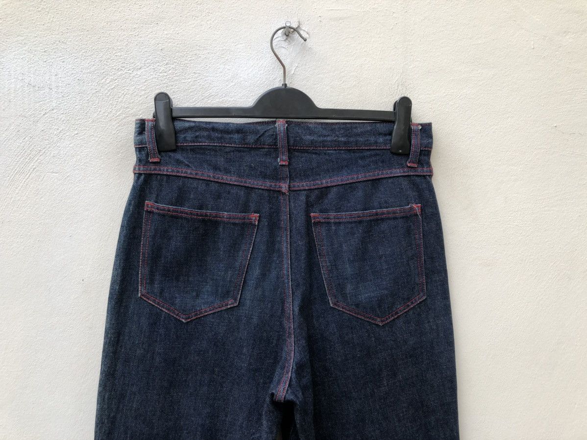 Vintage 90s Acid Jazz Men Japan Zigzag Patchwork Cropped Denim Size US 31 - 14 Thumbnail