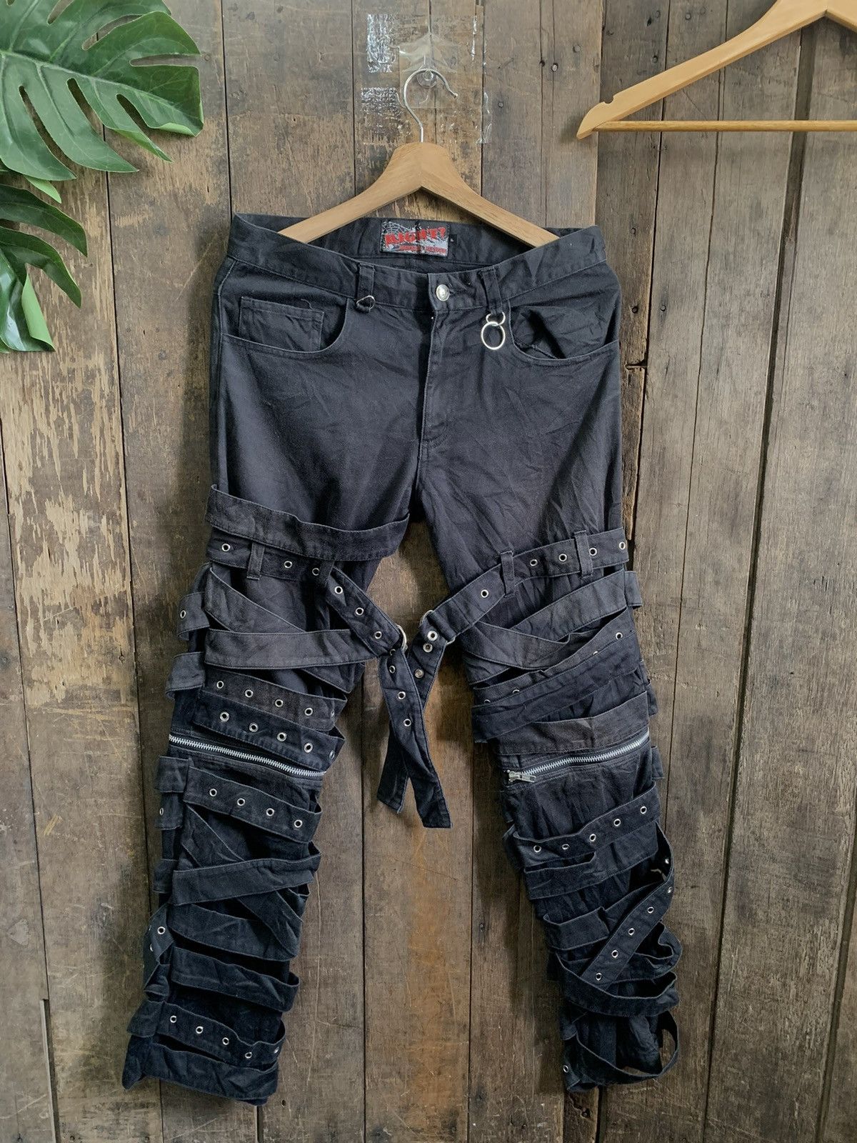 Le Grande Bleu (L.G.B.) × Seditionaries Vintage Anarchy Keystation Bondage Seditionaries Punk Pant Size US 31 - 1 Thumbnail