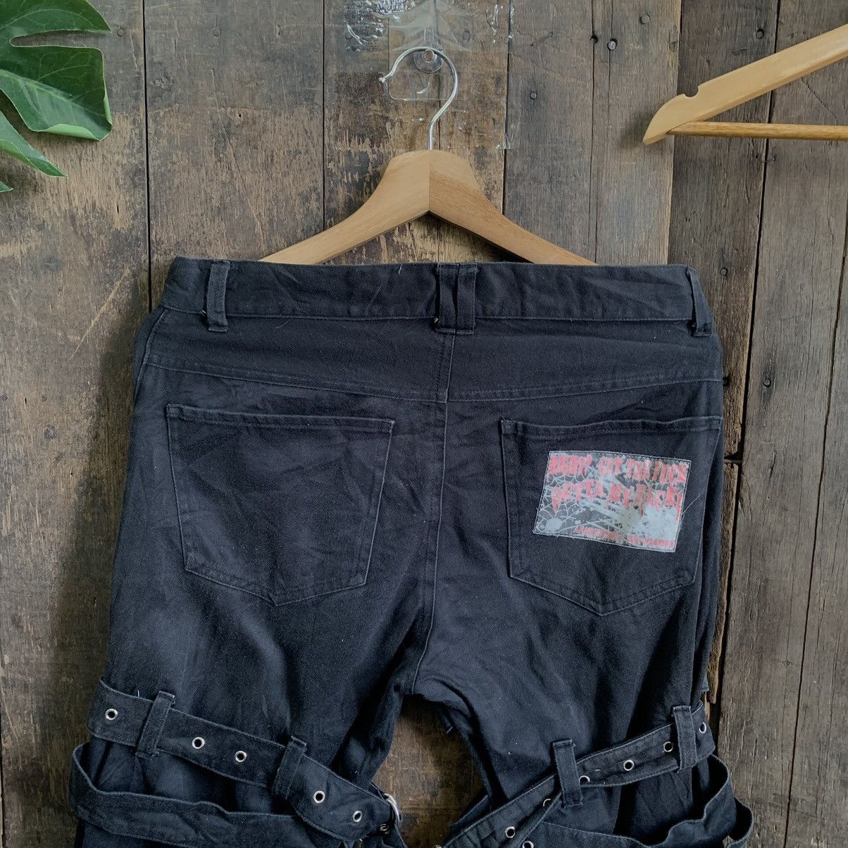 Le Grande Bleu (L.G.B.) × Seditionaries Vintage Anarchy Keystation Bondage Seditionaries Punk Pant Size US 31 - 10 Thumbnail
