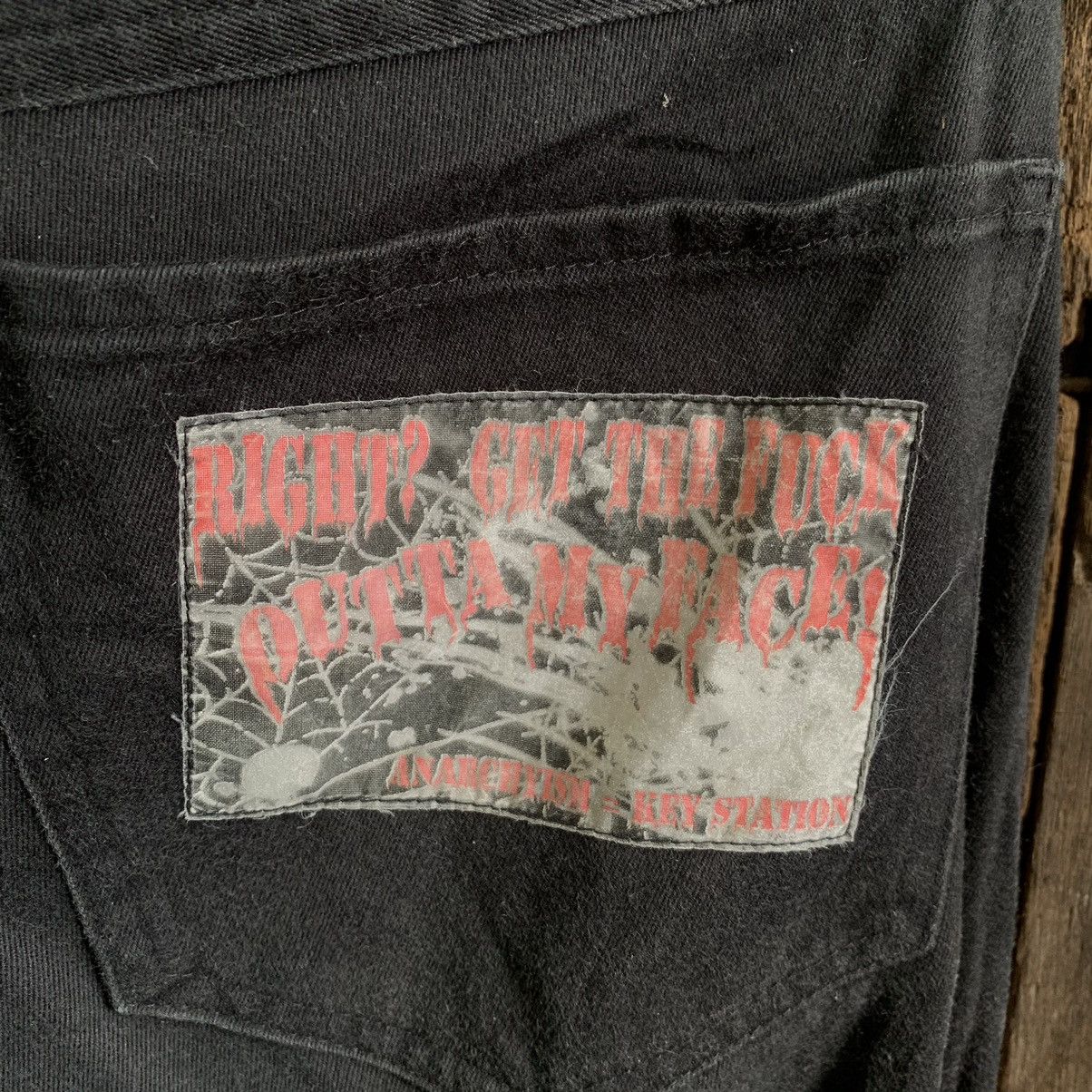 Le Grande Bleu (L.G.B.) × Seditionaries Vintage Anarchy Keystation Bondage Seditionaries Punk Pant Size US 31 - 11 Thumbnail