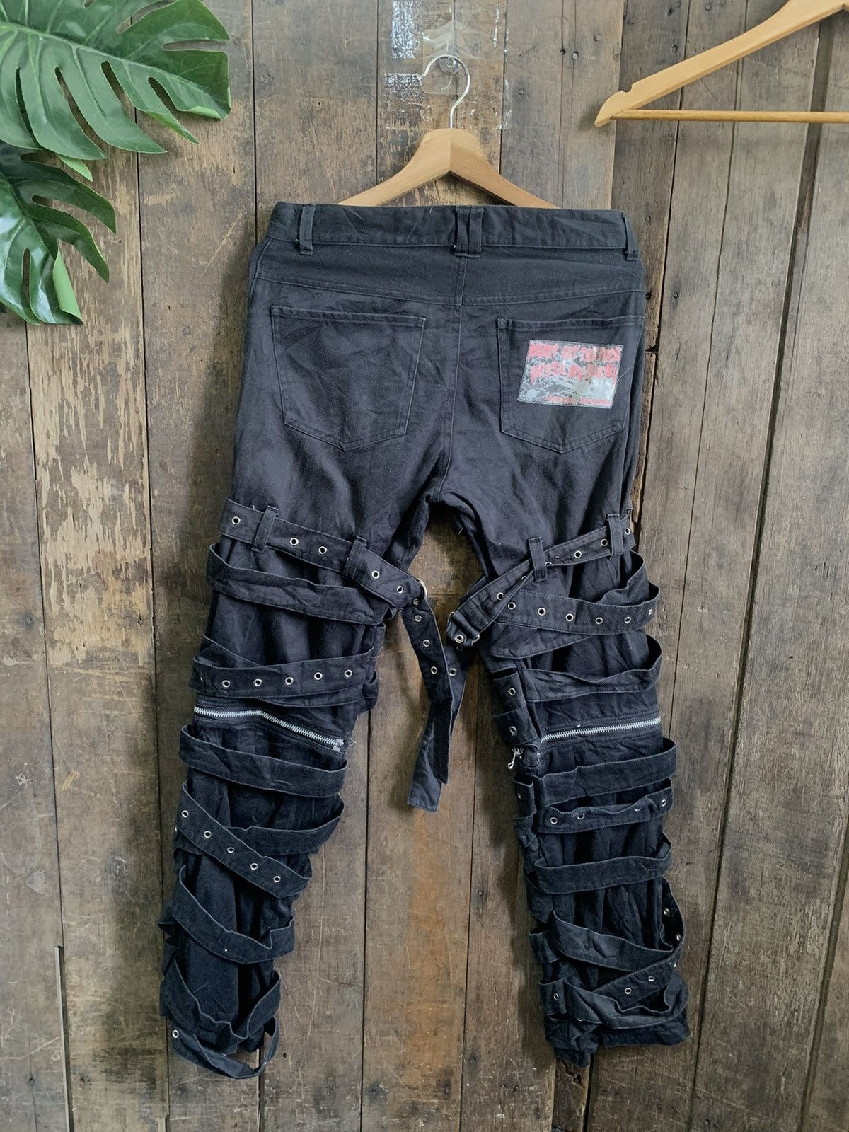 Le Grande Bleu (L.G.B.) × Seditionaries Vintage Anarchy Keystation Bondage Seditionaries Punk Pant Size US 31 - 9 Thumbnail