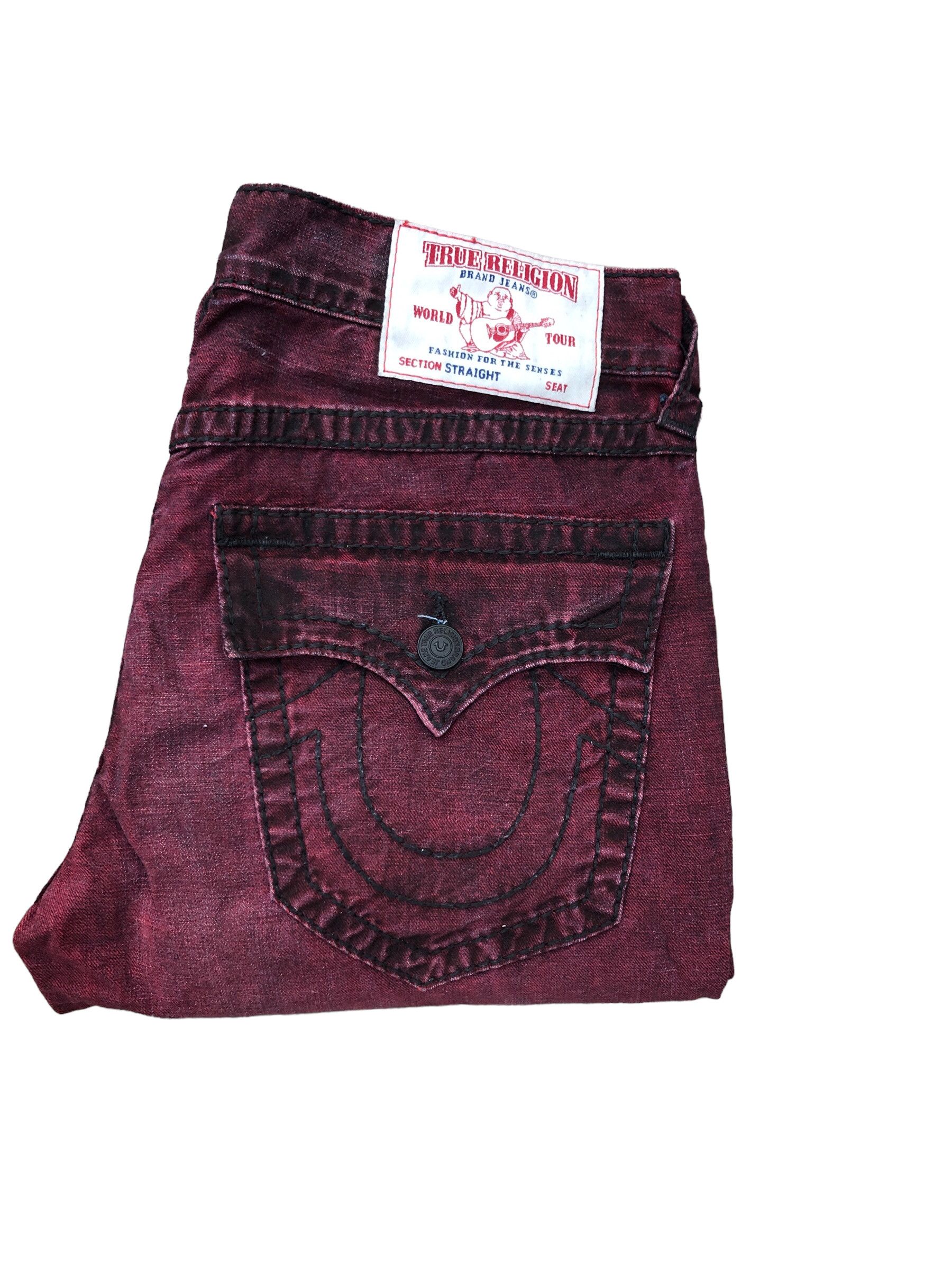 Vintage True Religion Jeans Size 32 STRAIGHT Red