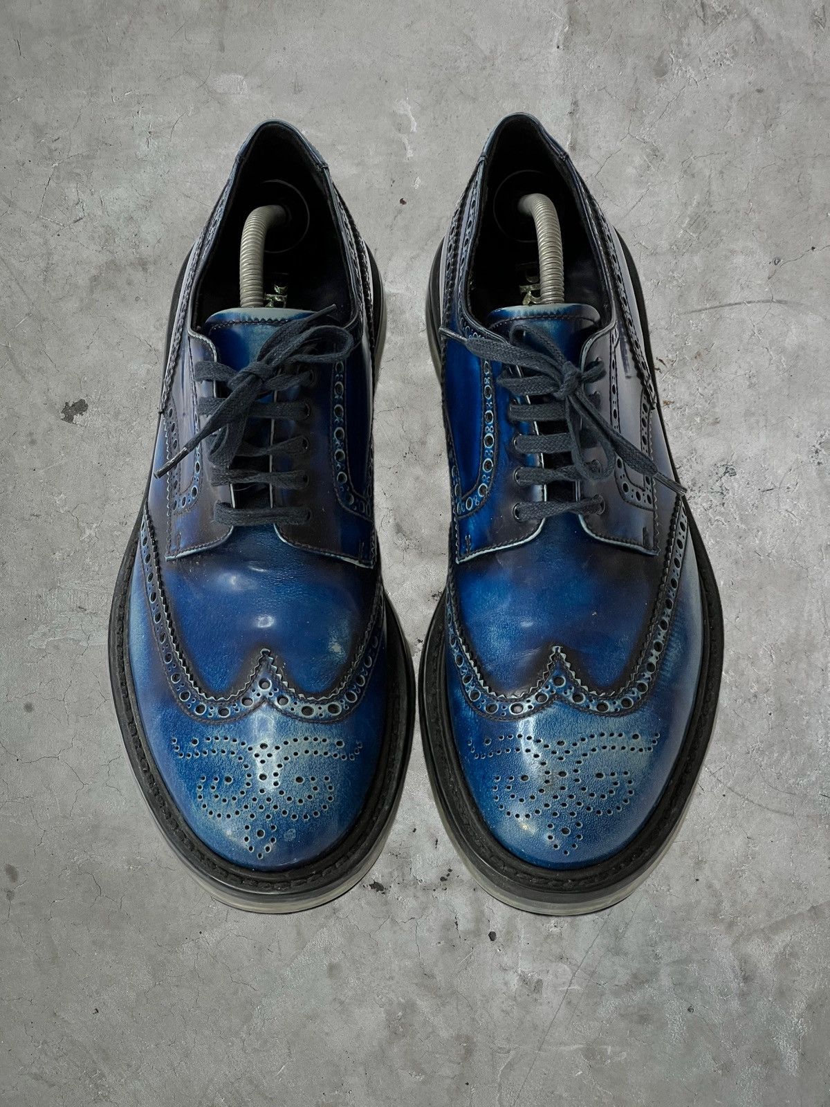 Prada Early 2000s Prada Wingtip Air Derby’s Size US 10 / EU 43 - 5 Thumbnail