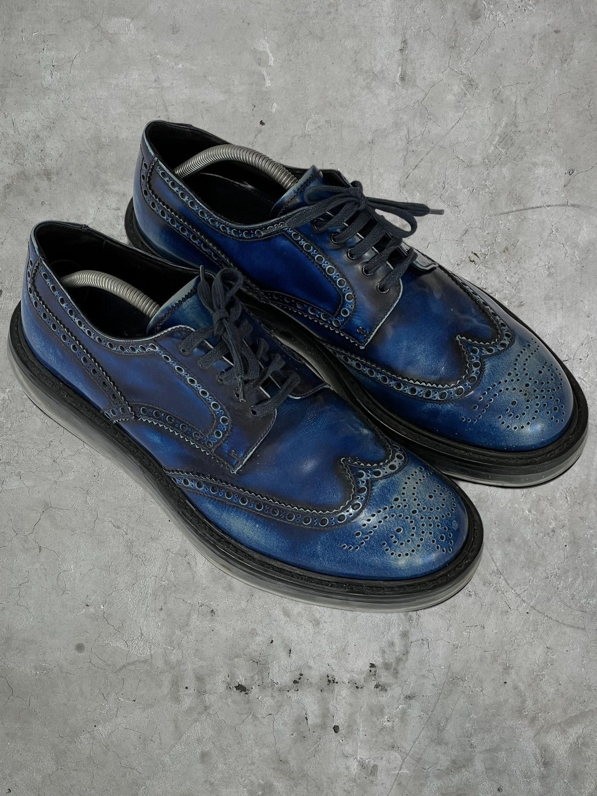 Prada Early 2000s Prada Wingtip Air Derby’s Size US 10 / EU 43 - 7 Thumbnail
