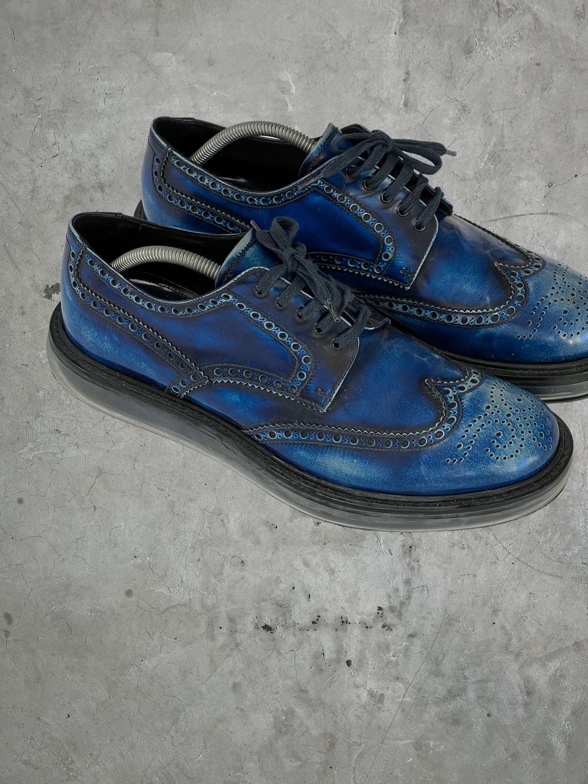 Prada Early 2000s Prada Wingtip Air Derby’s Size US 10 / EU 43 - 6 Thumbnail