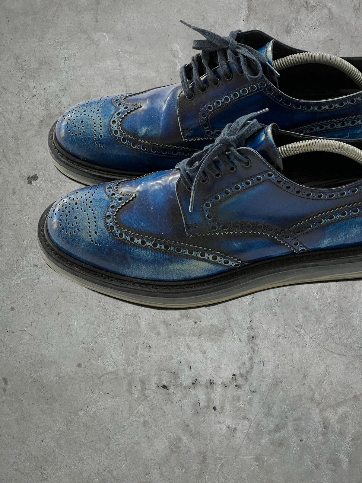 Prada Early 2000s Prada Wingtip Air Derby’s Size US 10 / EU 43 - 2 Thumbnail